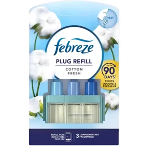 سری یدک خوشبو کننده هوا فبرز با رایحه پنبه تازه Febreze Cotton Fresh بسته 3 عددی وزن 60 گرم