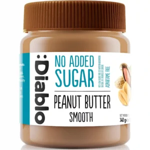 کره بادام زمینی نرم دیابلو بدون شکر افزوده Diablo Peanut Butter Smooth وزن 340 گرم