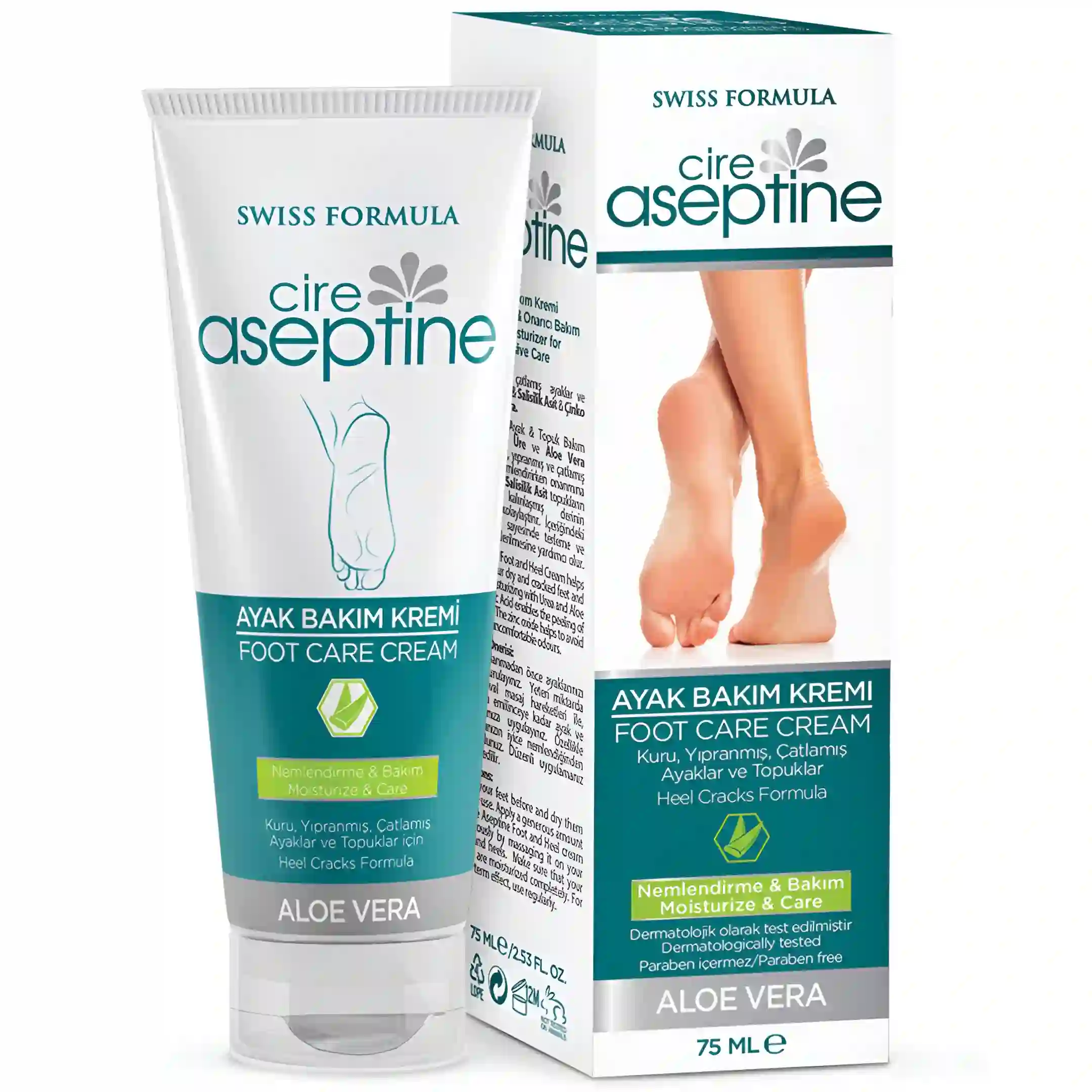 کرم رفع ترک پا آسپتین حاوی عصاره آلوئه...