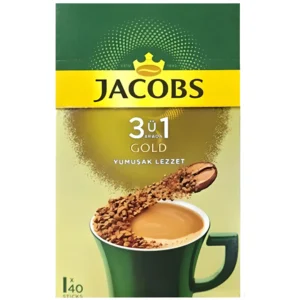پودر قهوه فوری 3 در 1 آرادا گلد جاکوبز JACOBS Arada Gold Yumuşak Lezzet بسته 40 عددی