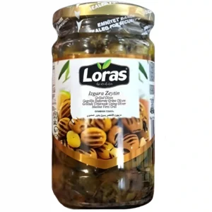 زیتون سبز کبابی بدون هسته لوراس Loras وزن 150 گرم