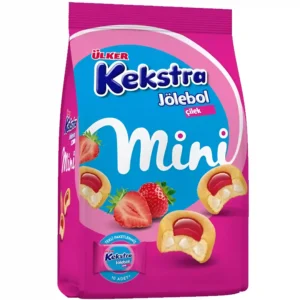 مینی کیک اولکر با مغز توت فرنگی Ulker kekstra Jolebol Cilek وزن 150 گرم
