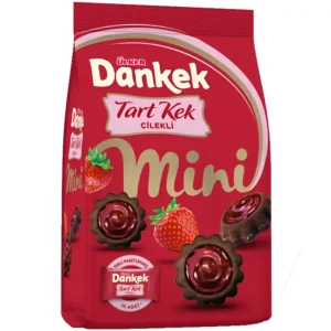 کیک تارت اولکر با کرم توت فرنگی Ulker Dankek Tart Kek Cilekli وزن 135 گرم