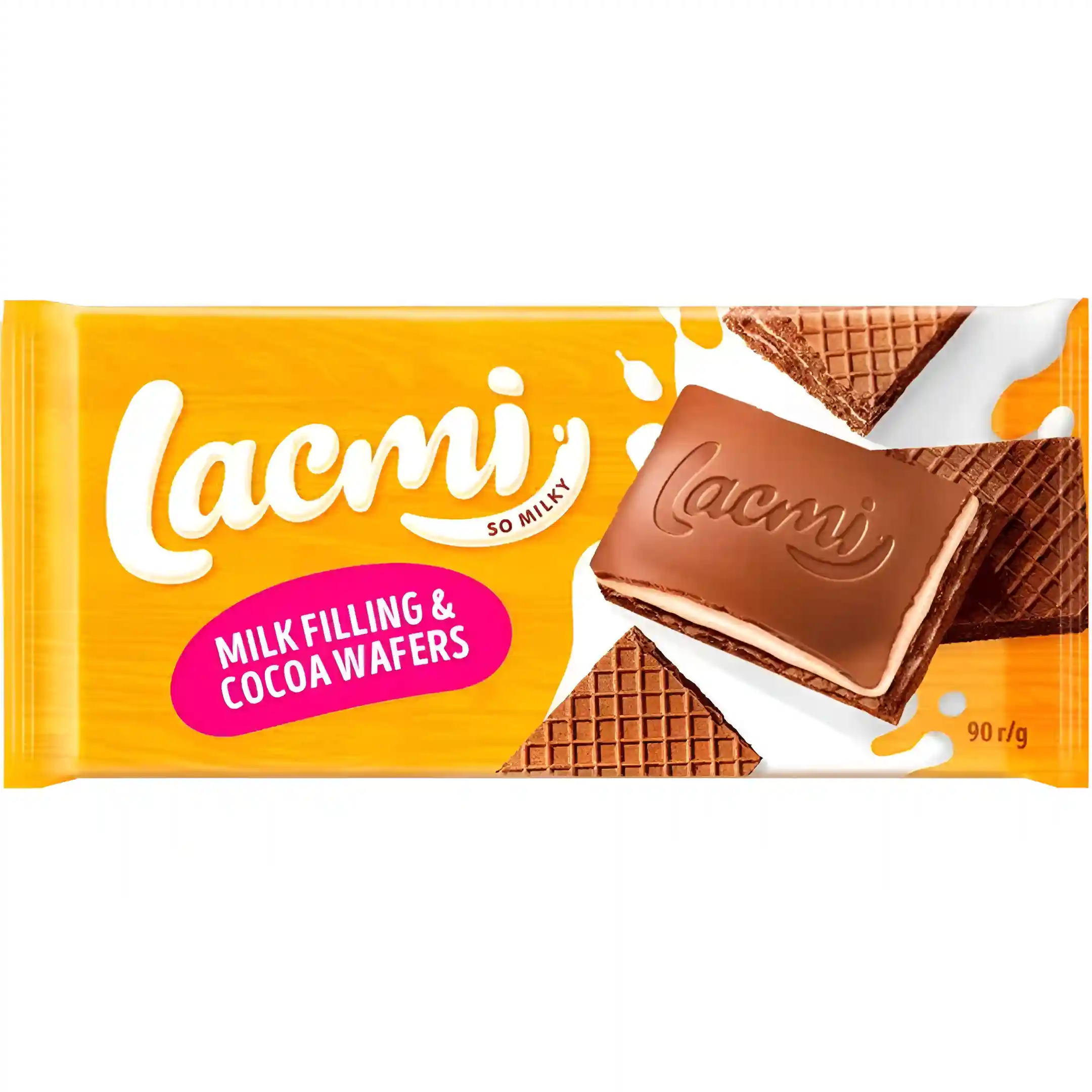 شکلات شیری روشن لاکمی مغز کرم ویفر کاکائویی...