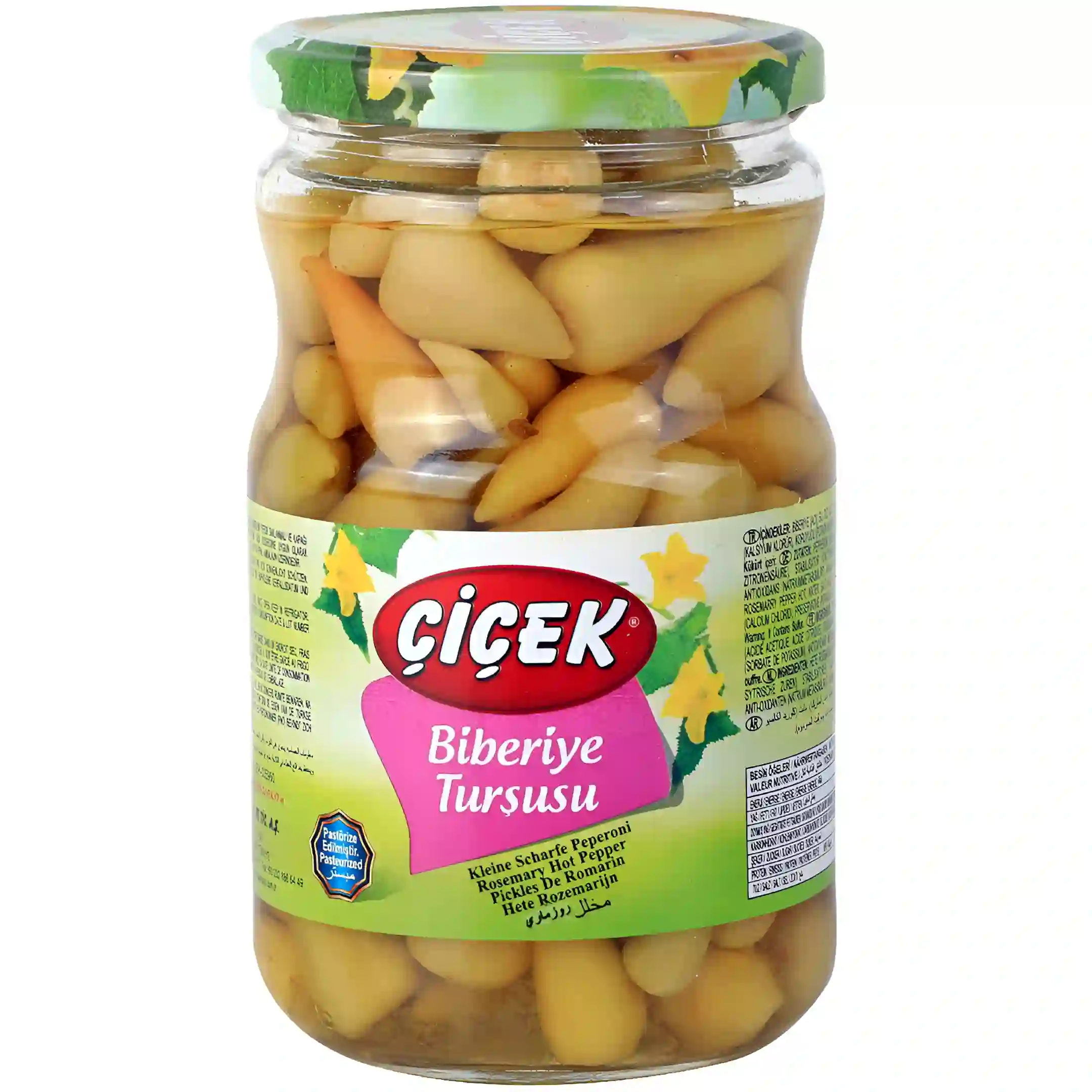 ترشی فلفل تند رزماری چیچک Cicek Biberiye Tursusu وزن 340 گرم
