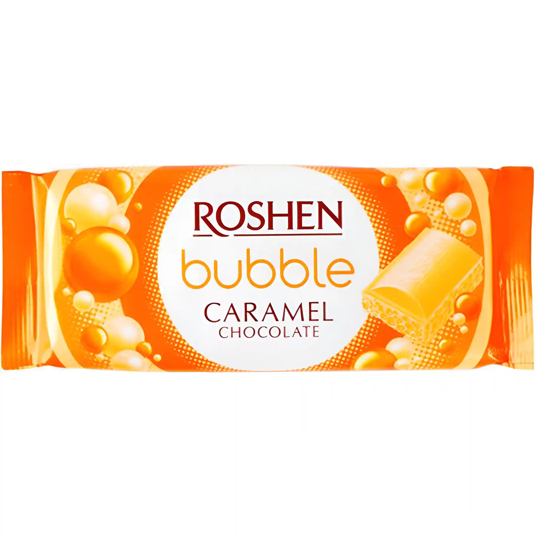 شکلات حبابی روشن با کرم شکلات کاراملی Roshen Bubble Caramel Chocolate وزن 80 گرم