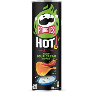 چیپس پرینگلز با طعم تند و خامه ترش Pringles Kickin Sour Cream Flavour وزن 160 گرم