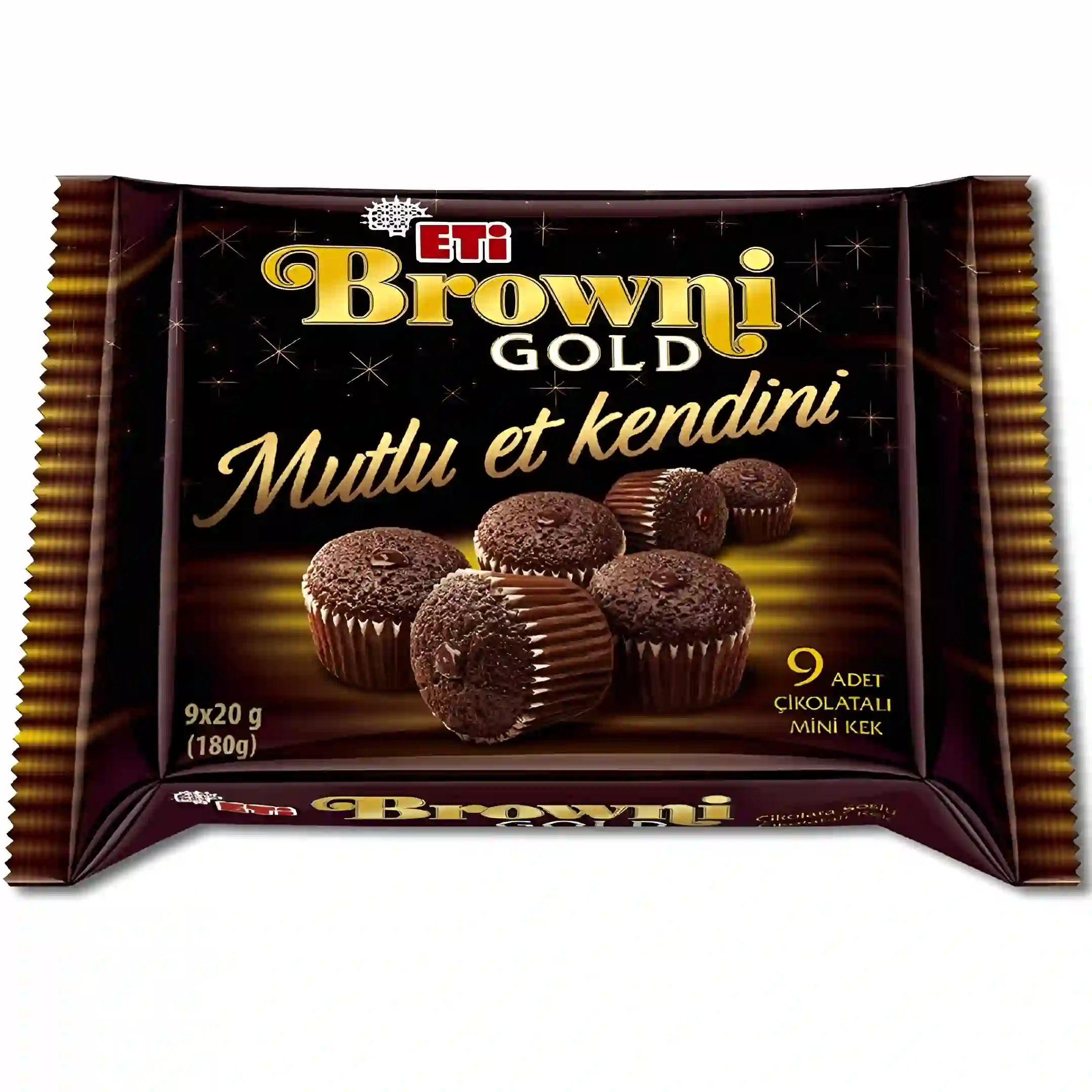 مینی کیک براونی گلد اتی Eti Browni Gold بسته 9 عددی 180 گرم