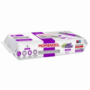دستمال مرطوب مخصوص تی مومندول با رایحه لاوندر Momendol Lavanta بسته 50 عددی