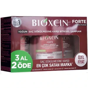 پک ۳ عددی شامپو گیاهی ضد ریزش بیوکسین فورت Bioxcin Forte حجم 300 میل