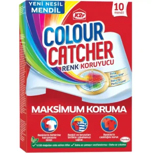 دستمال جذب رنگ لباس و رنگ گیر لباسشویی کالر کچر Colour Catcher Renk Koruyucu بسته ۱۰ عددی