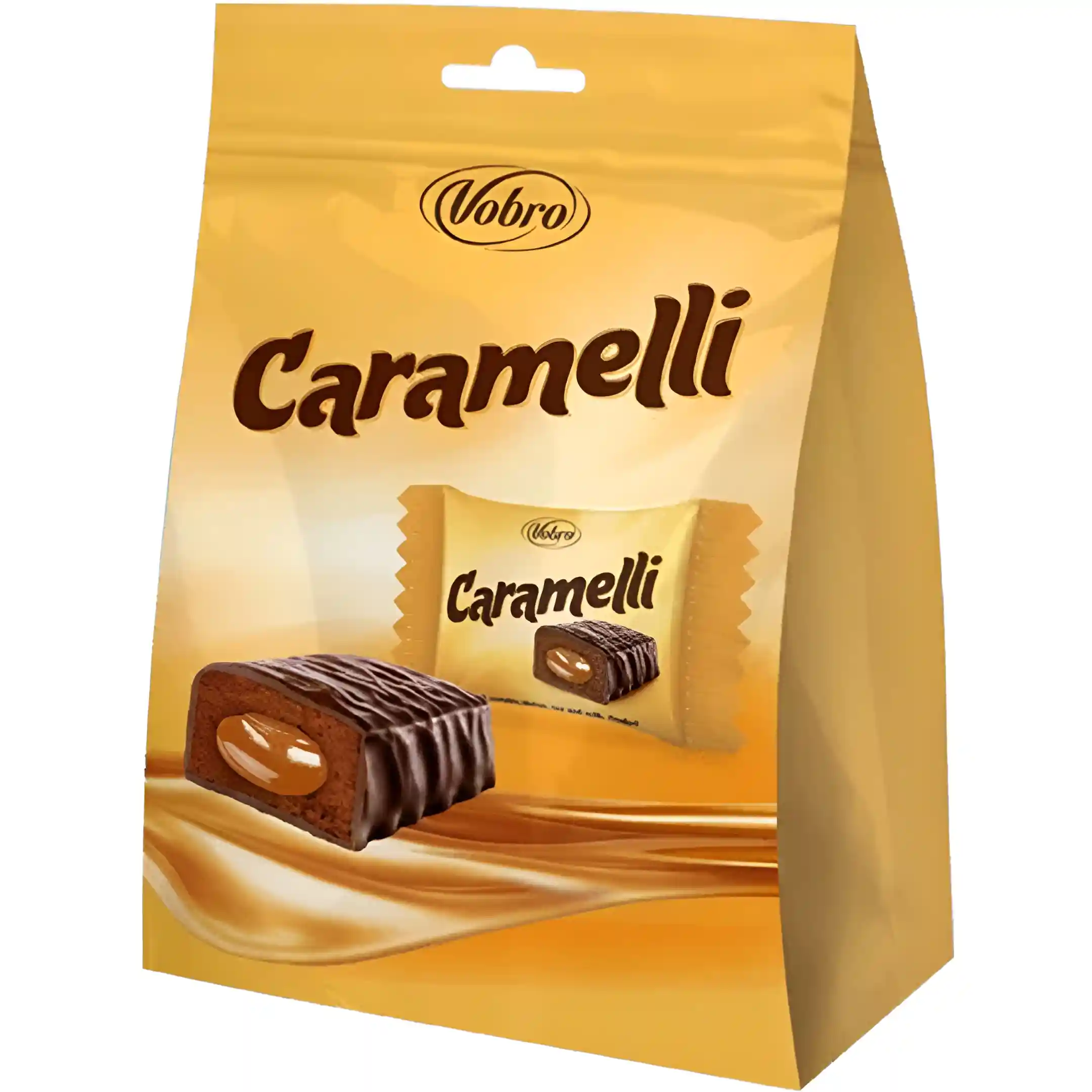 شکلات وبرو با مغز کرم کاراملی Vobro Caramelli وزن 200 گرم