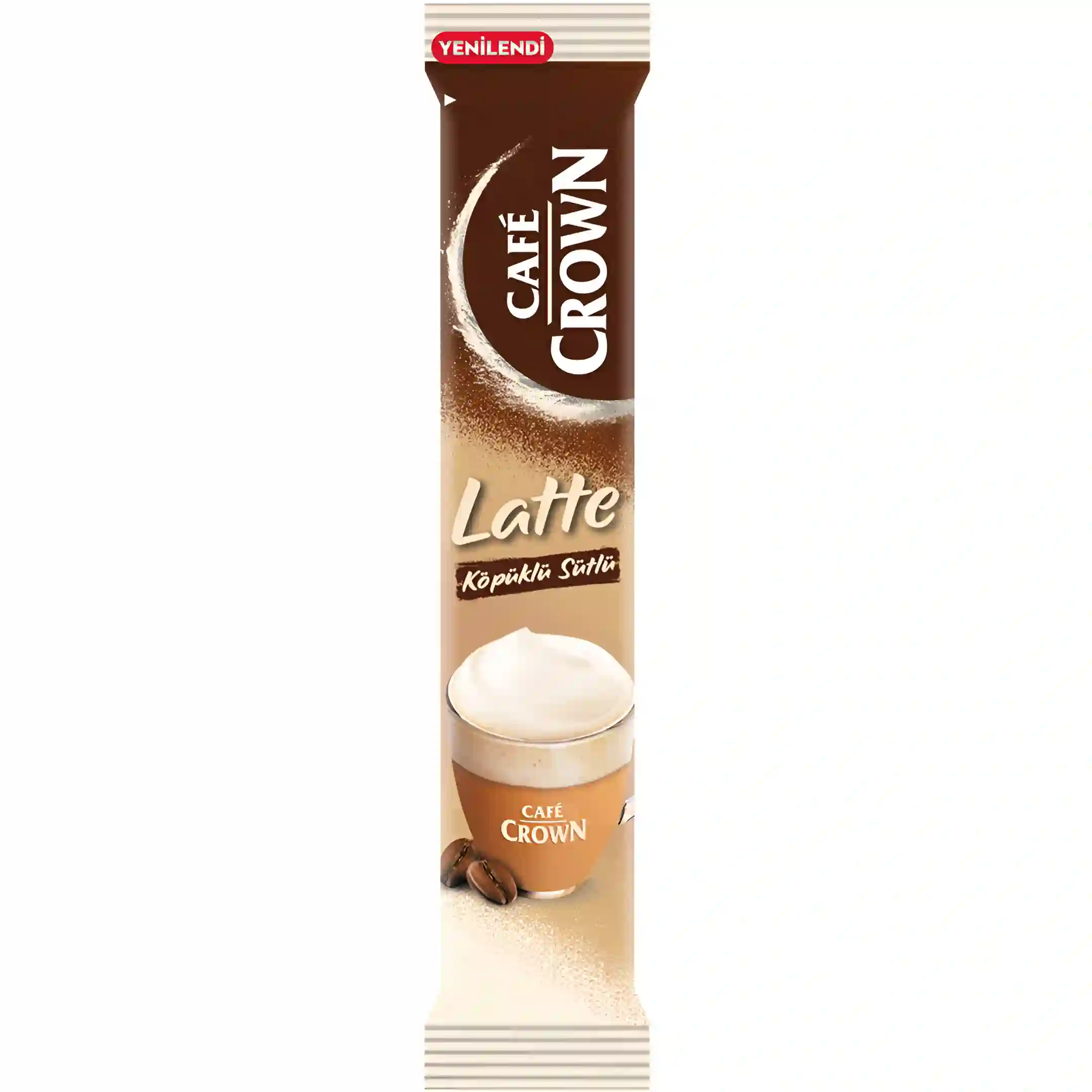 پودر قهوه فوری لاته اولکر Ulker Cafe Crown Latte Kopuklu Sutlu وزن 17 گرم 10 عددی