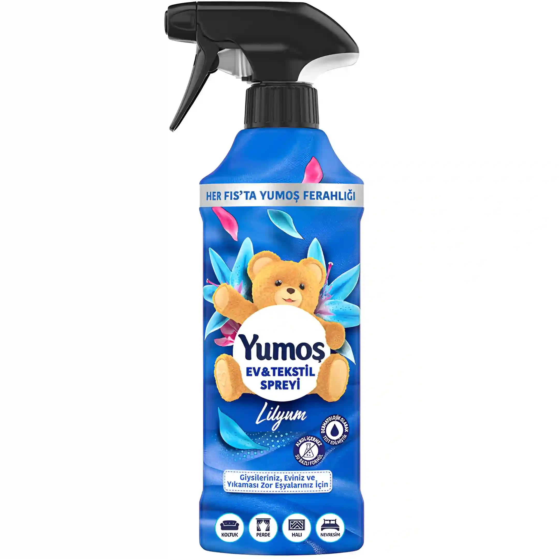 اسپری خوشبو کننده هوا و لباس یوموش با رایحه گل لیلیوم Yumos Lilyum حجم 450 میل