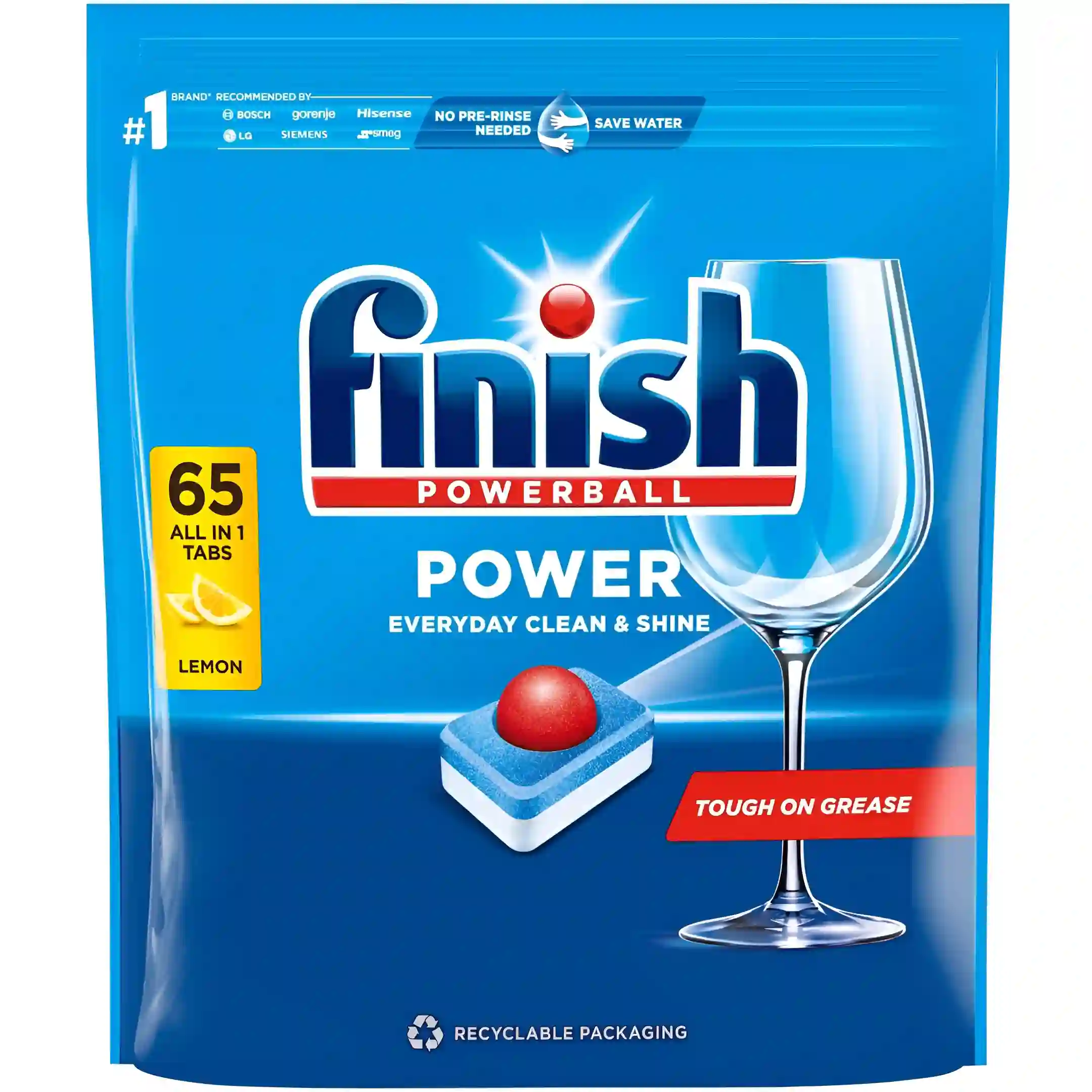 قرص ماشین ظرفشویی فینیش Finish مدل پاور Power بسته 65 عددی