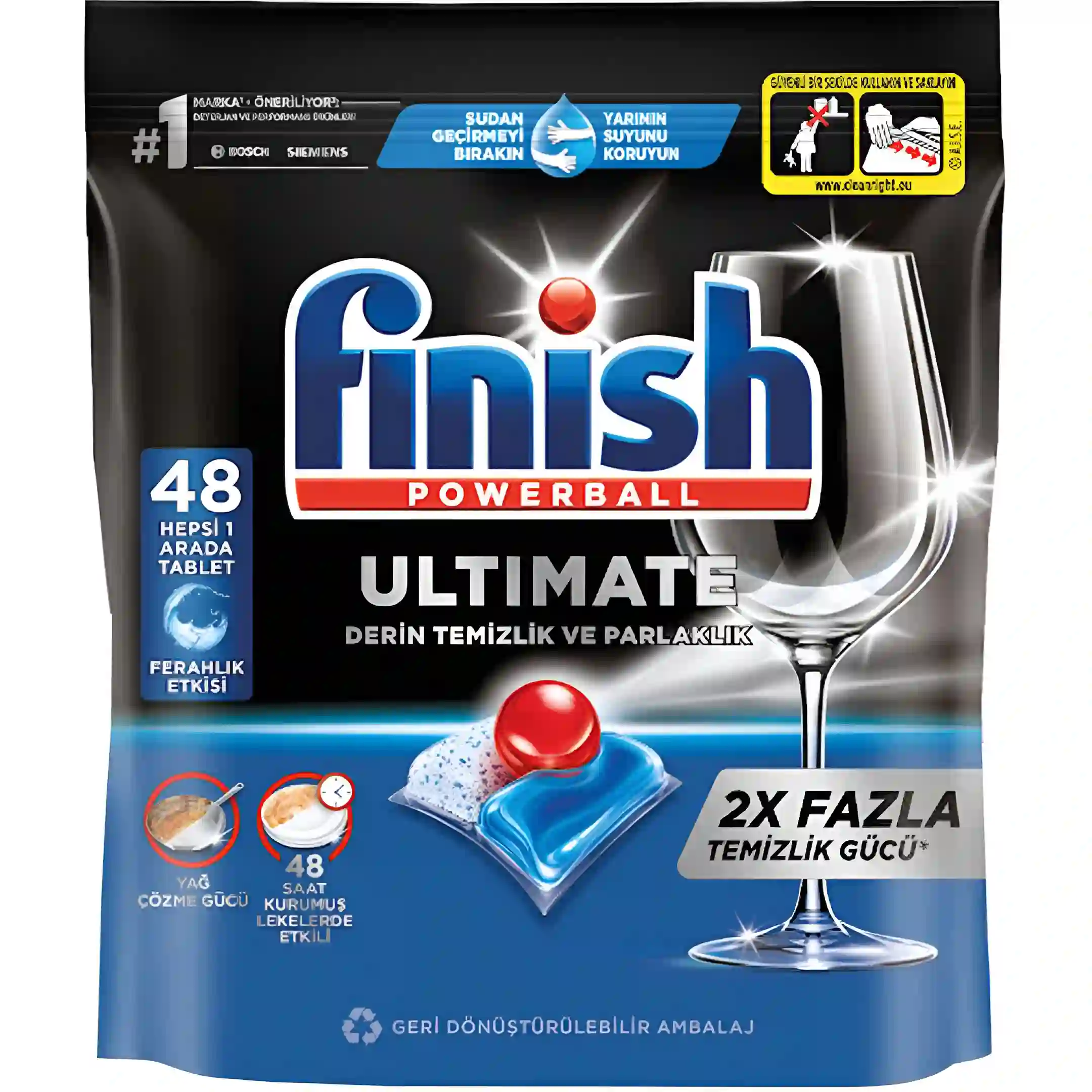 قرص ماشین ظرفشویی فینیش Finish مدل آلتیمیت Ultimate بسته 48 عددی