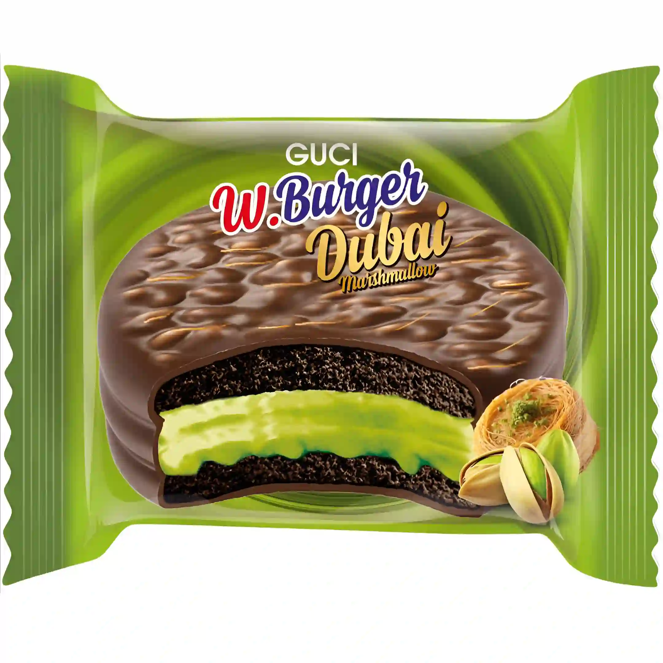 بیسکویت ساندویچی شکلاتی Guci مدل W.Burger با مغز...