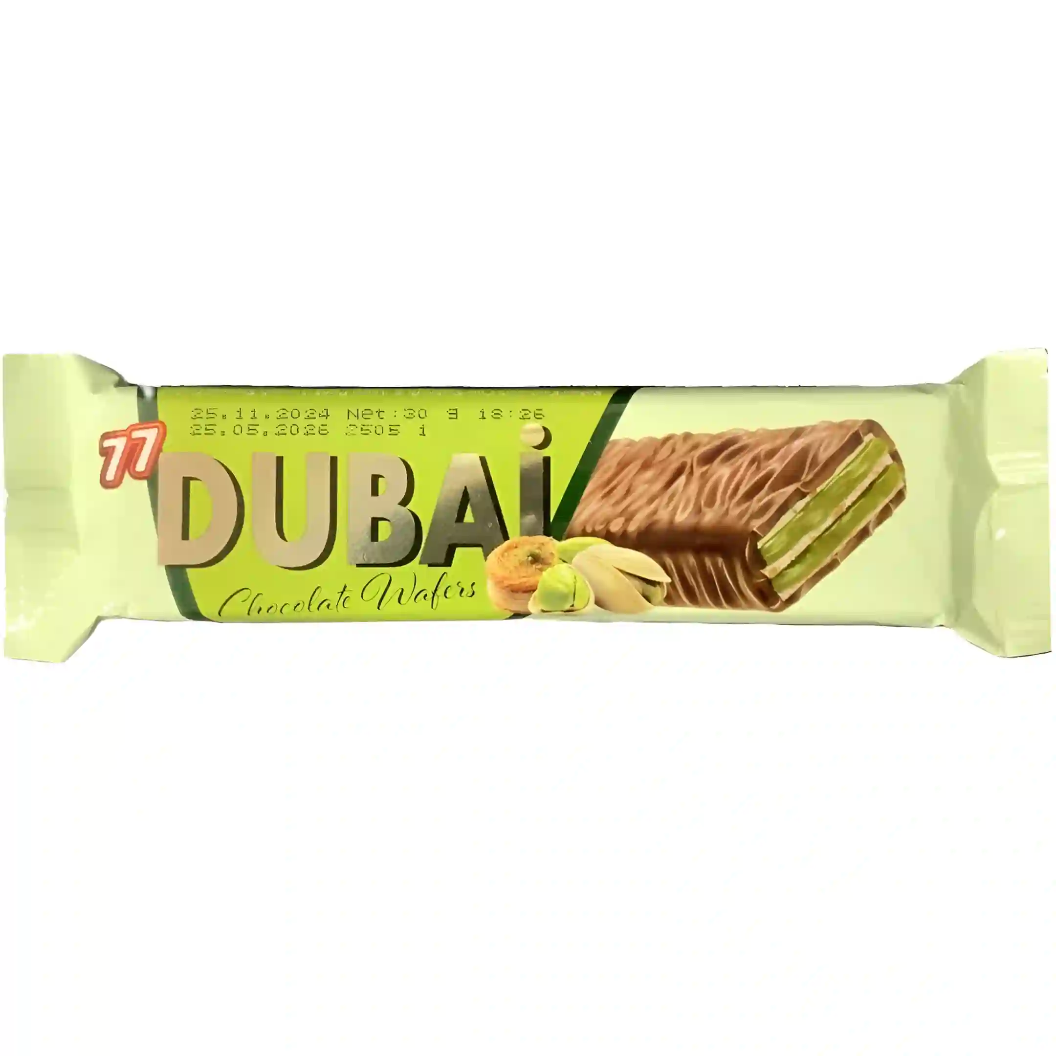 ویفر شکلاتی دبی DUBAI با مغز پسته Pistachio...