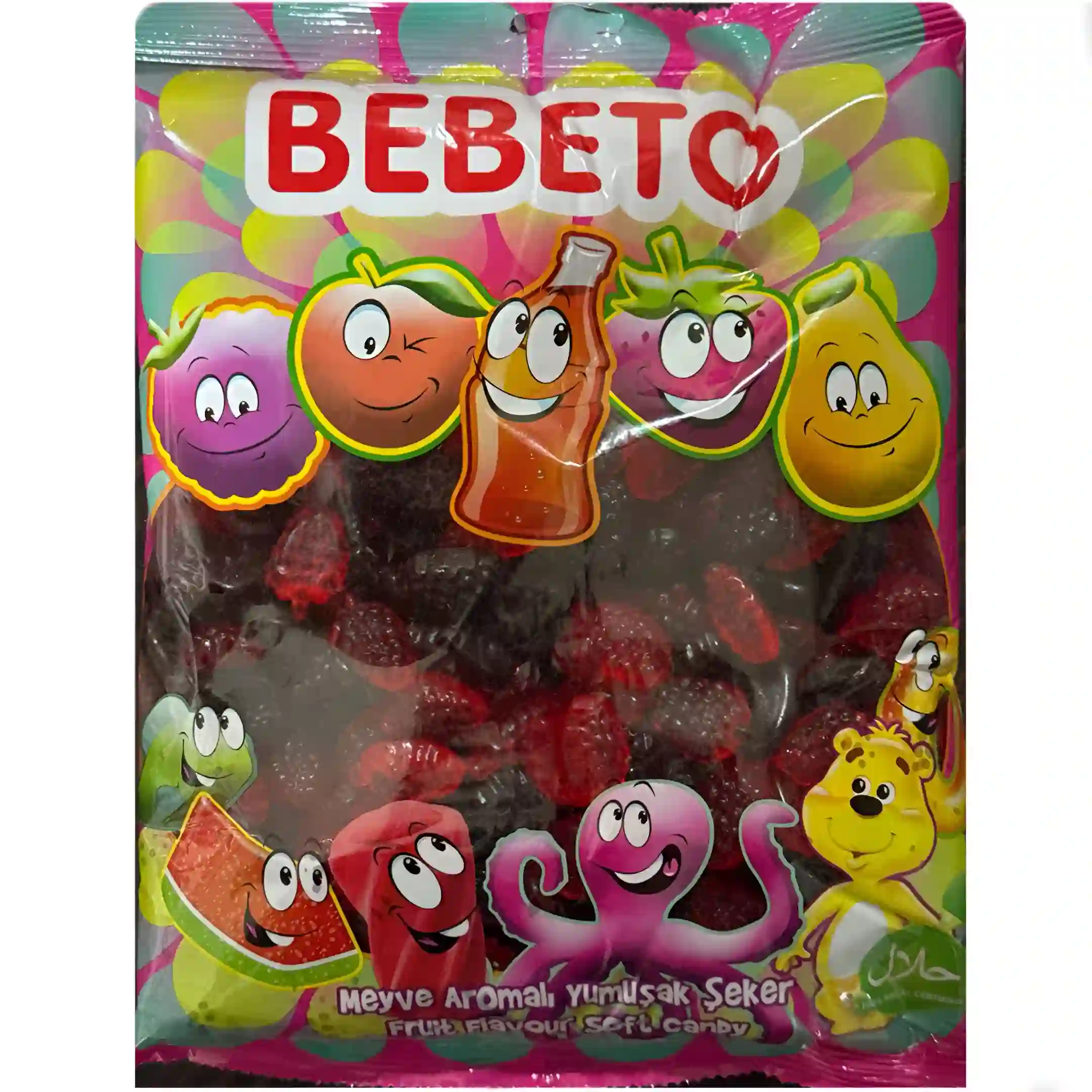 پاستیل ببتو Bebeto مدل تمشک بسته 1 کیلویی