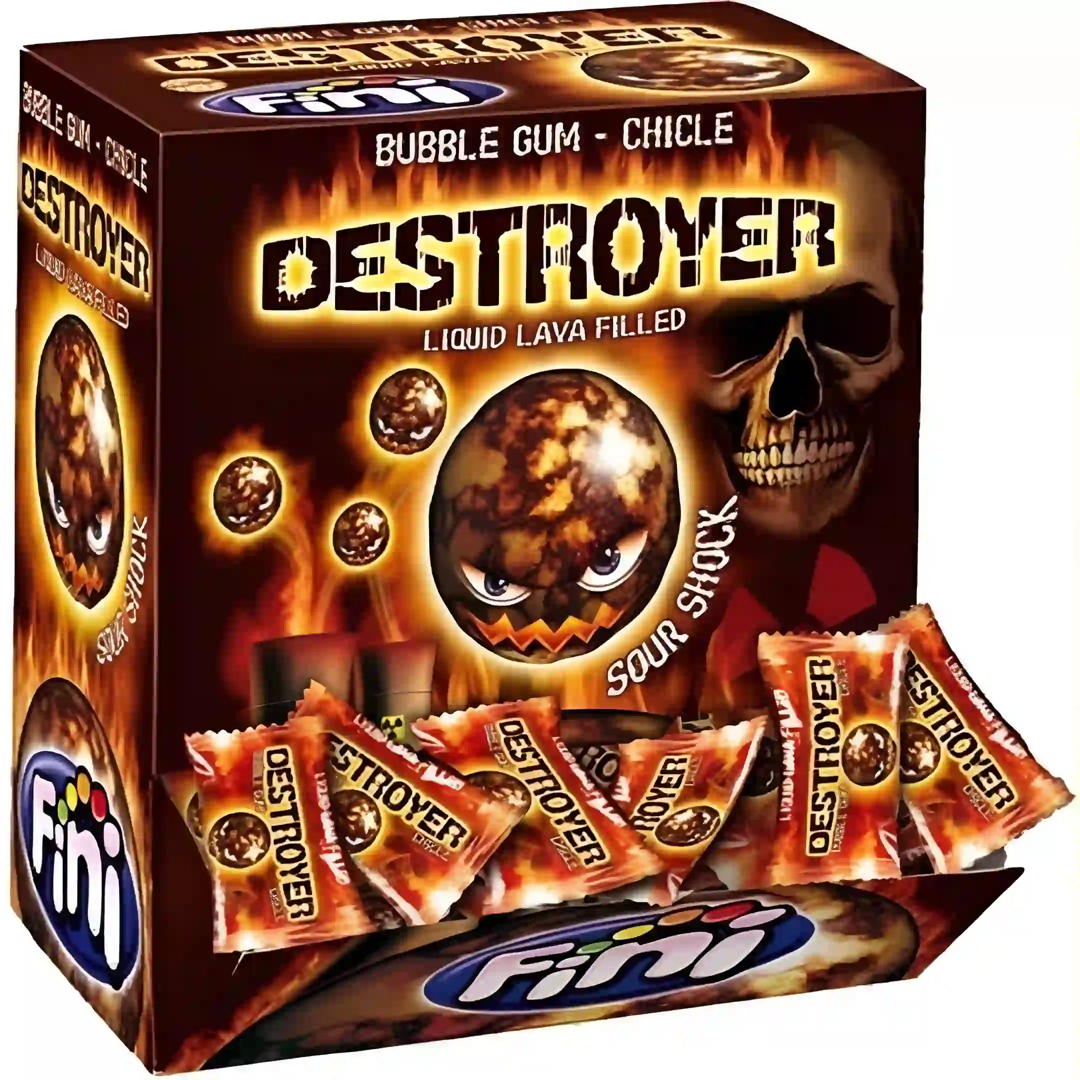 آدامس مغزدار فینی Fini طرح اسکلت گدازه‌ ای...