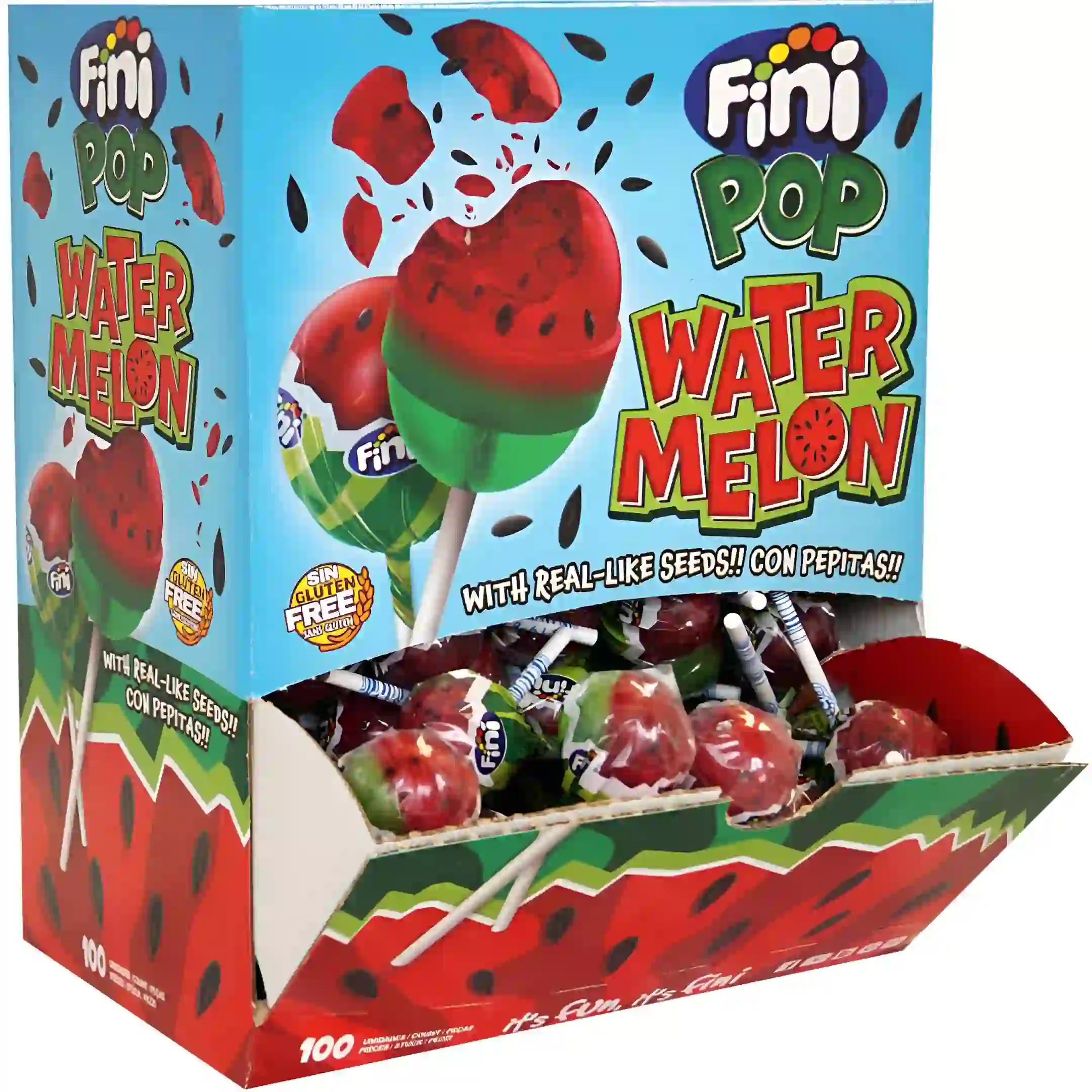 آبنبات چوبی فینی Fini مغزدار آدامسی با طعم...