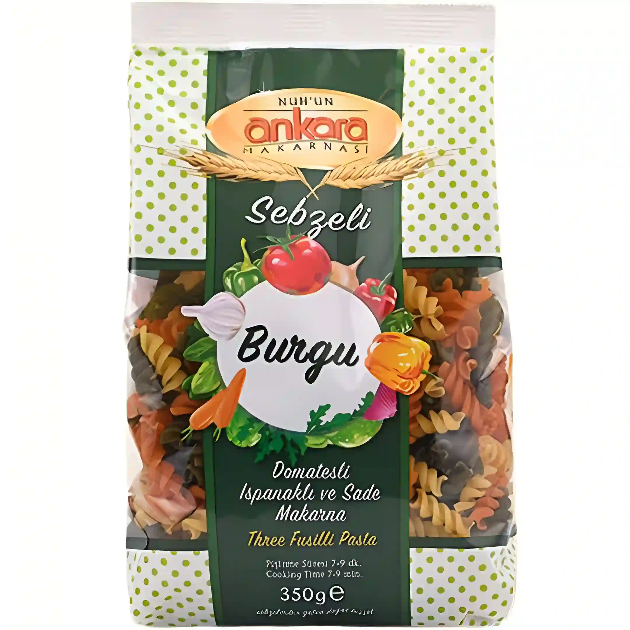 ماکارونی سبزیجات پیچی آنکارا مدل Ankara Burgu وزن...