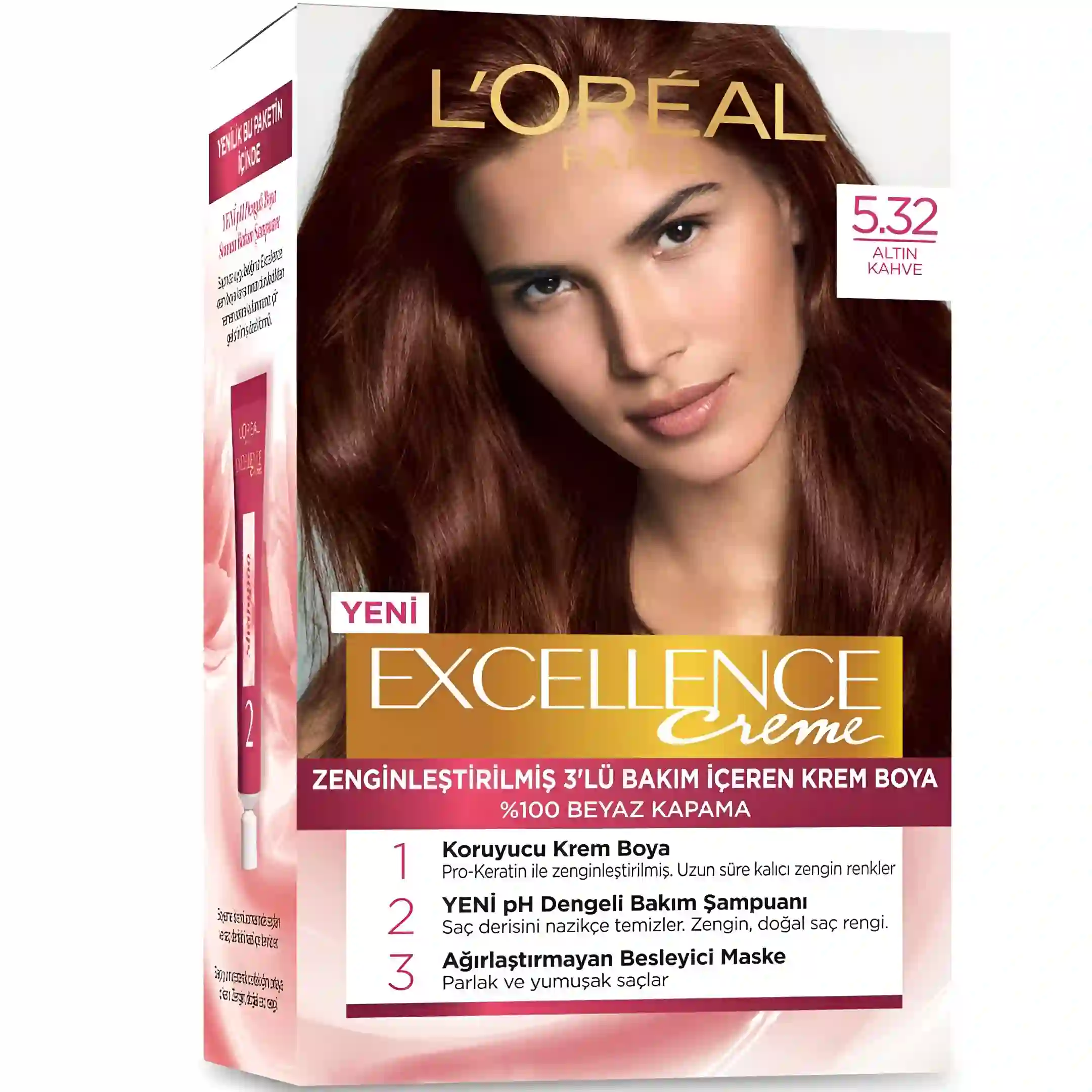 رنگ موی زنانه شماره 5.32 لورئال اکسلنس L’Oréal...