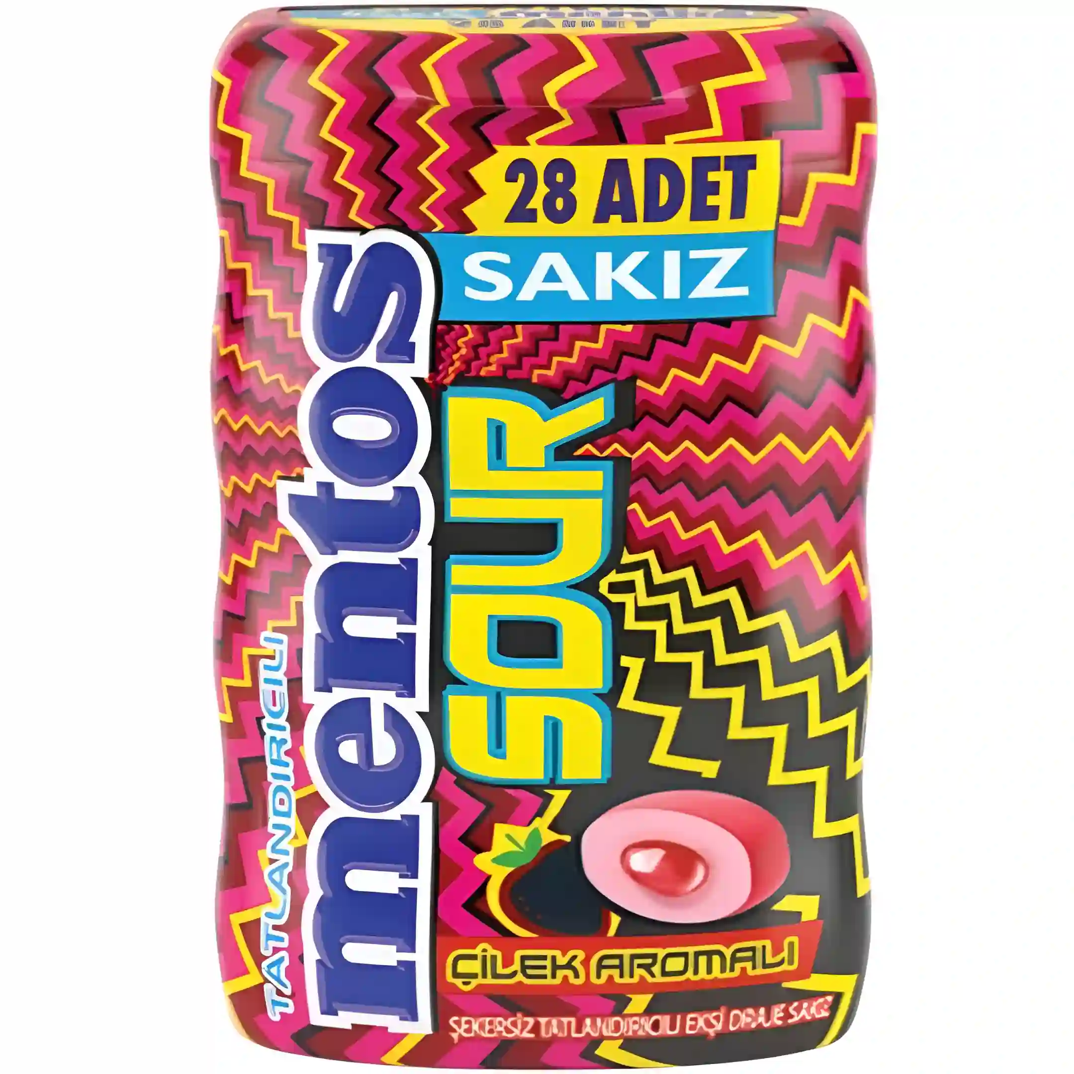 آدامس مغزدار بدون قند منتوس با طعم توت...