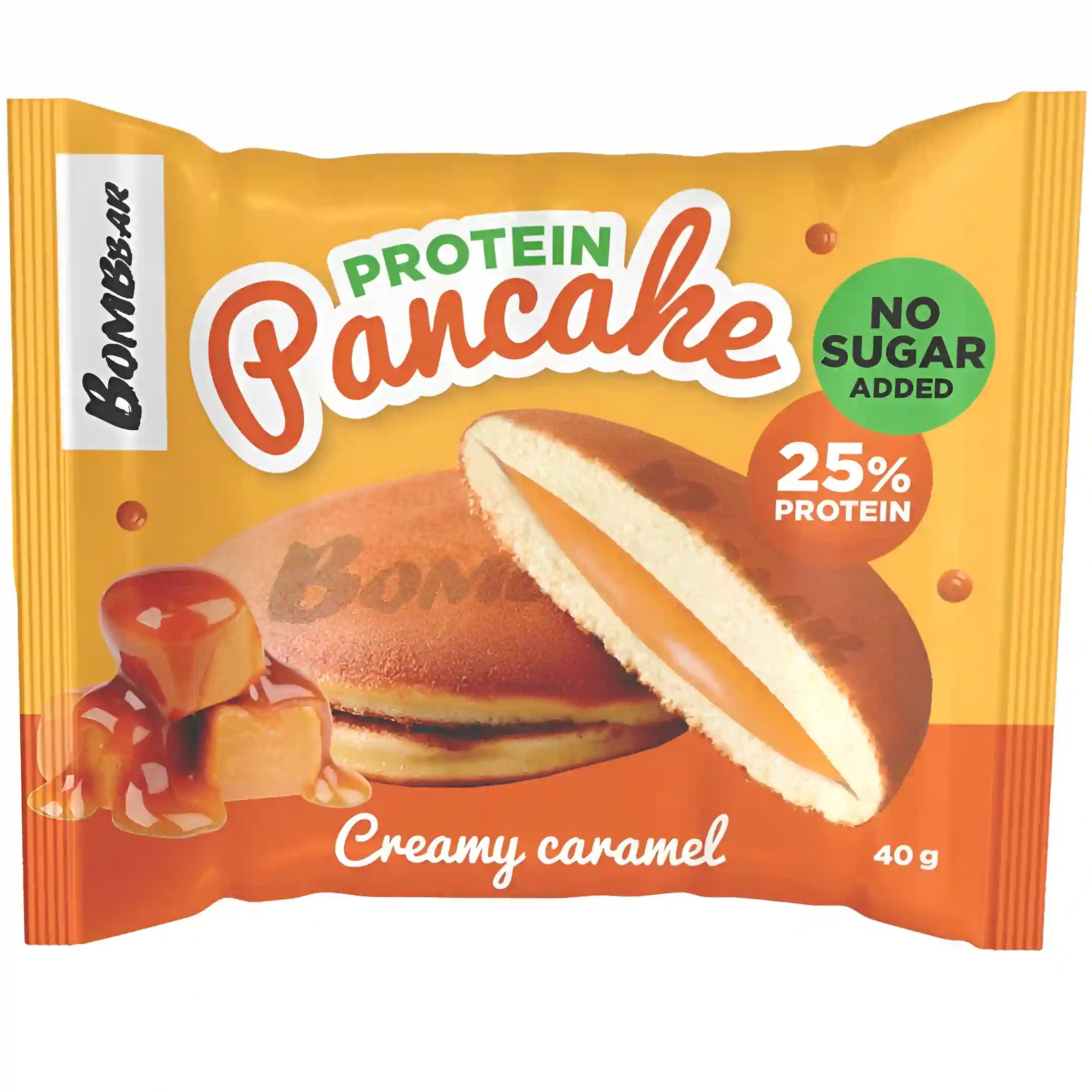 پنکیک پروتئینی بمببار با مغز کرم کاراملی Bombbar...