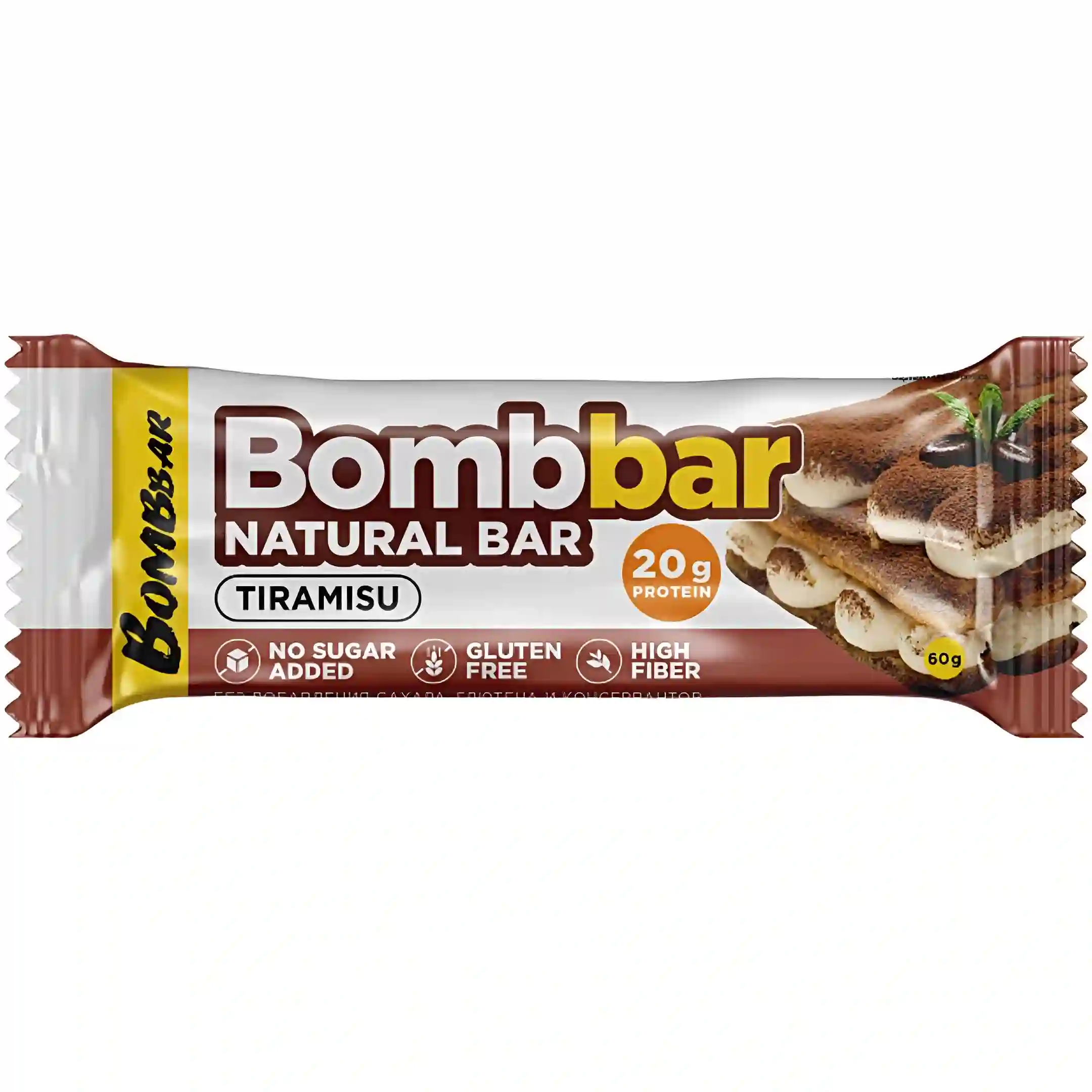 پروتئین بار رژیمی بمببار با طعم تیرامیسو Bombbar...