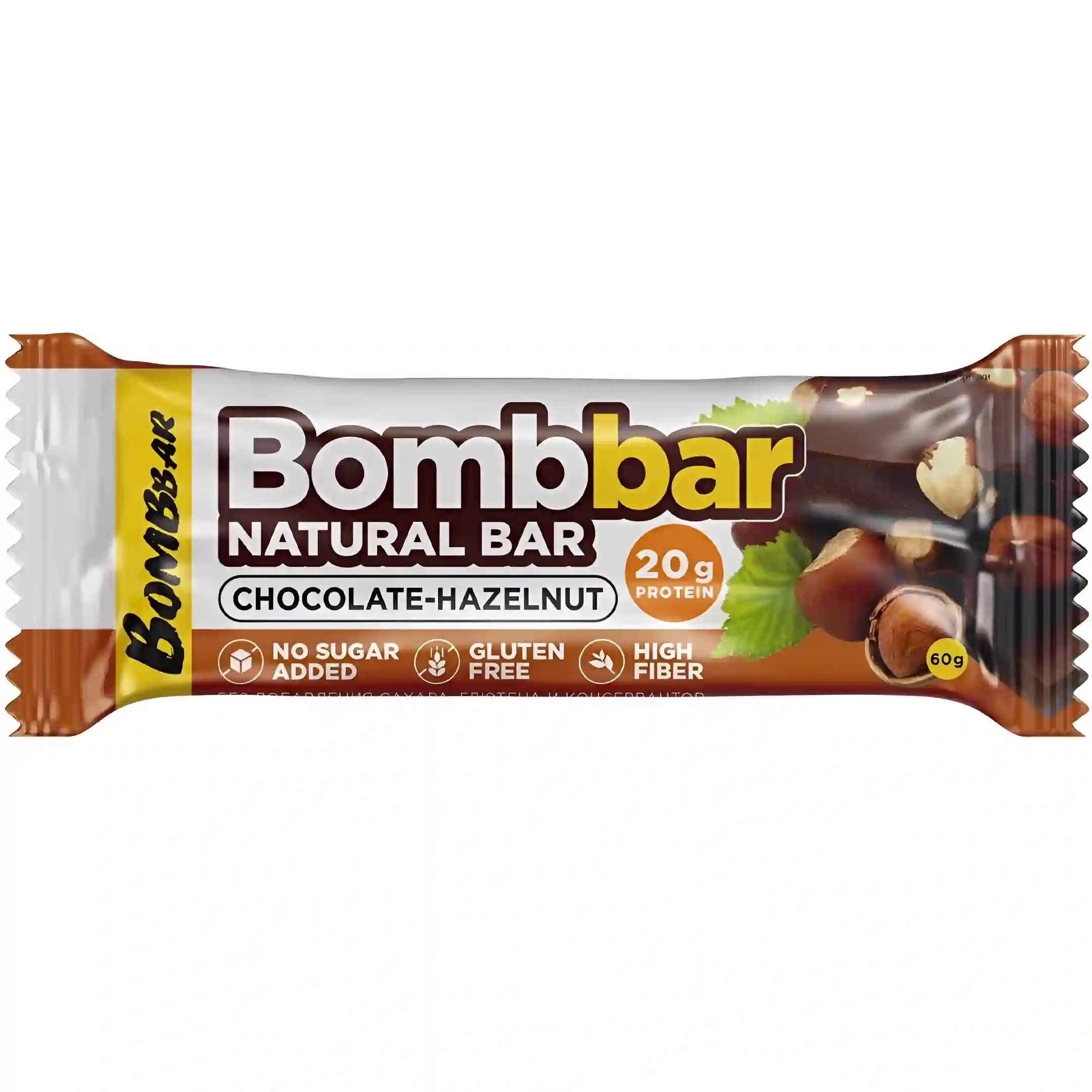 پروتئین بار رژیمی بمببار با طعم شکلات فندقی...