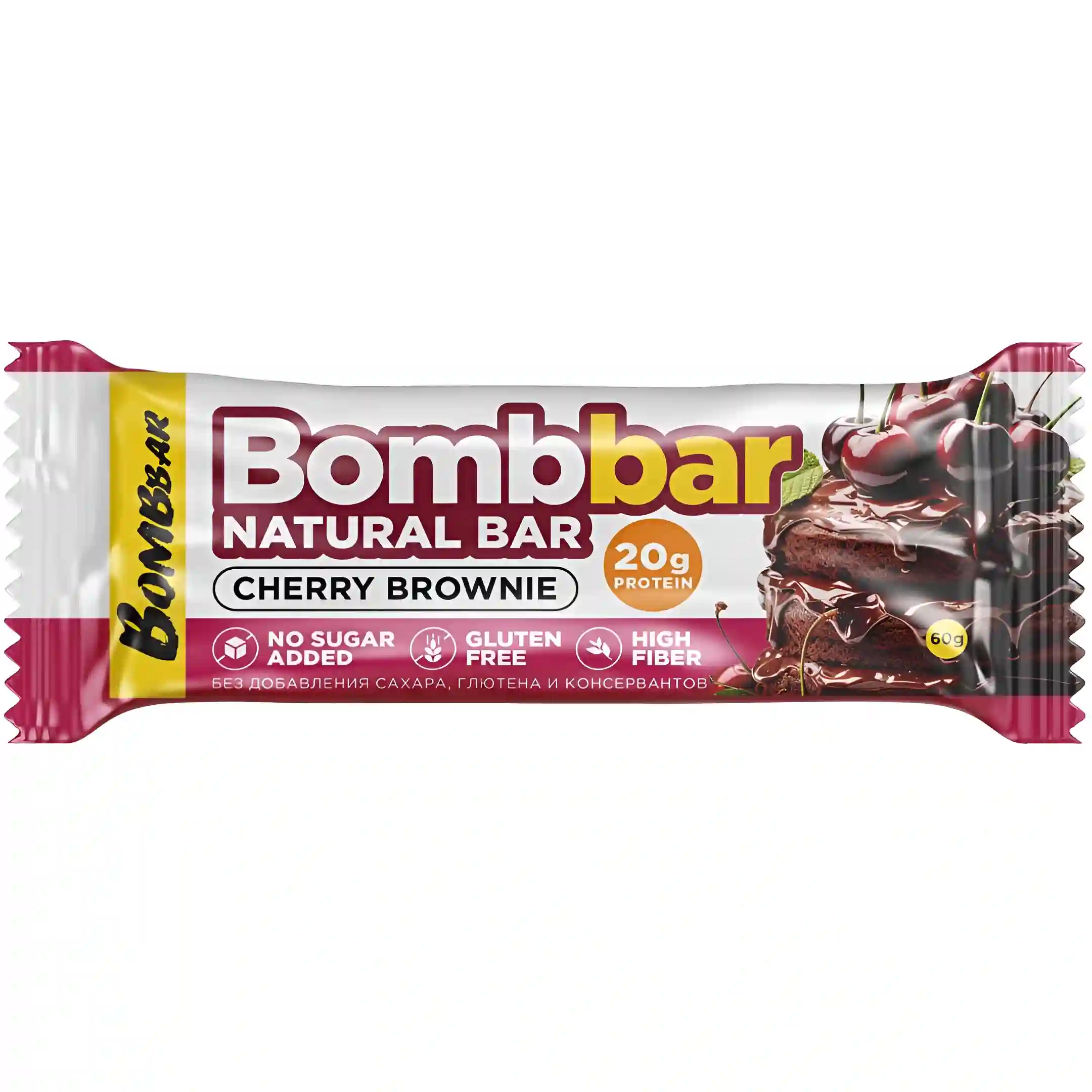 پروتئین بار رژیمی بمببار با طعم براونی گیلاس...