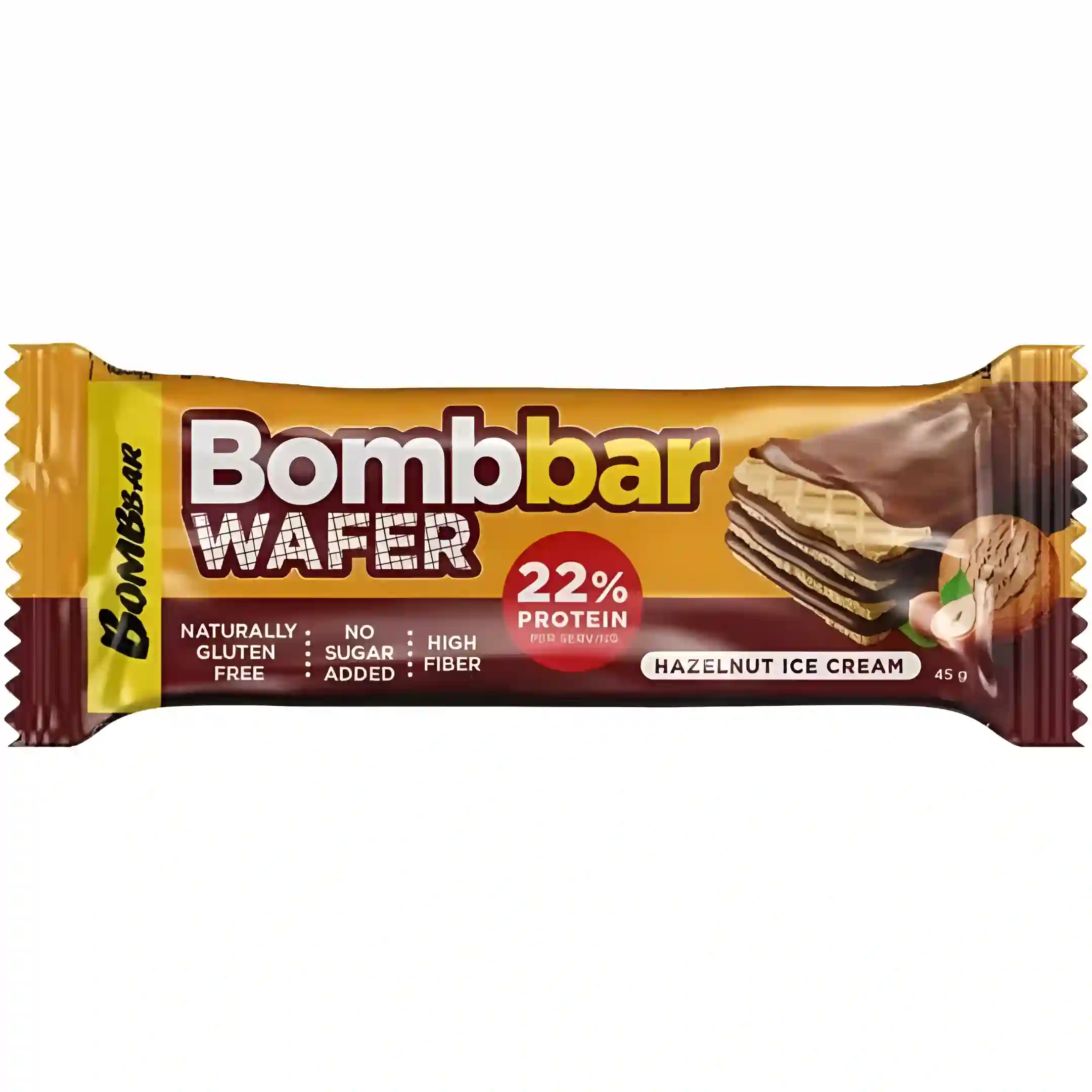 ویفر پروتئینی بمببار با طعم بستنی فندقی Bombbar...