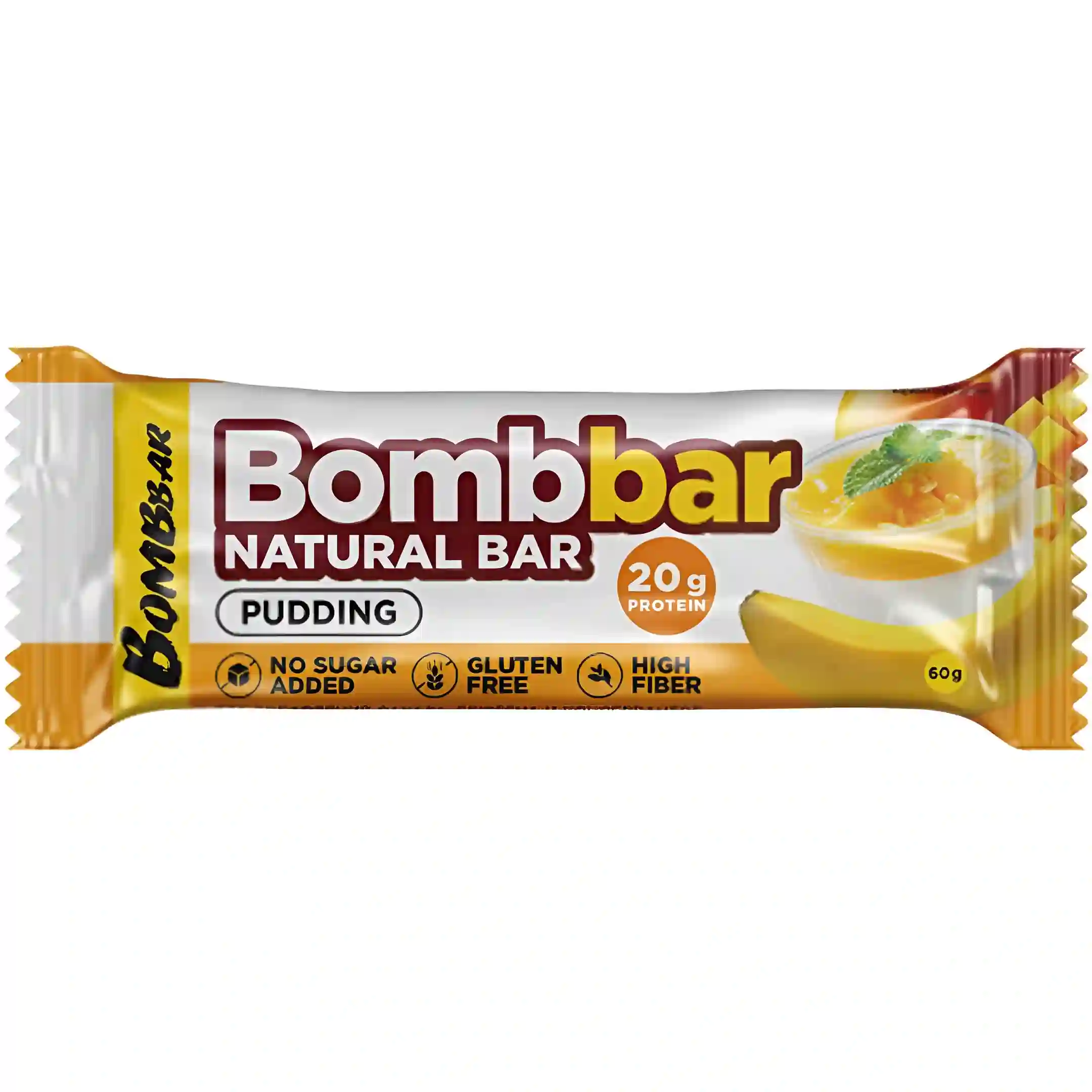 پروتئین بار رژیمی بمببار با طعم پودینگ انبه...