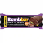 پروتئین بار بمببار با روکش شکلات و مغز براونی Bombbar Chocolate Brownie وزن 40 گرم 3 عددی