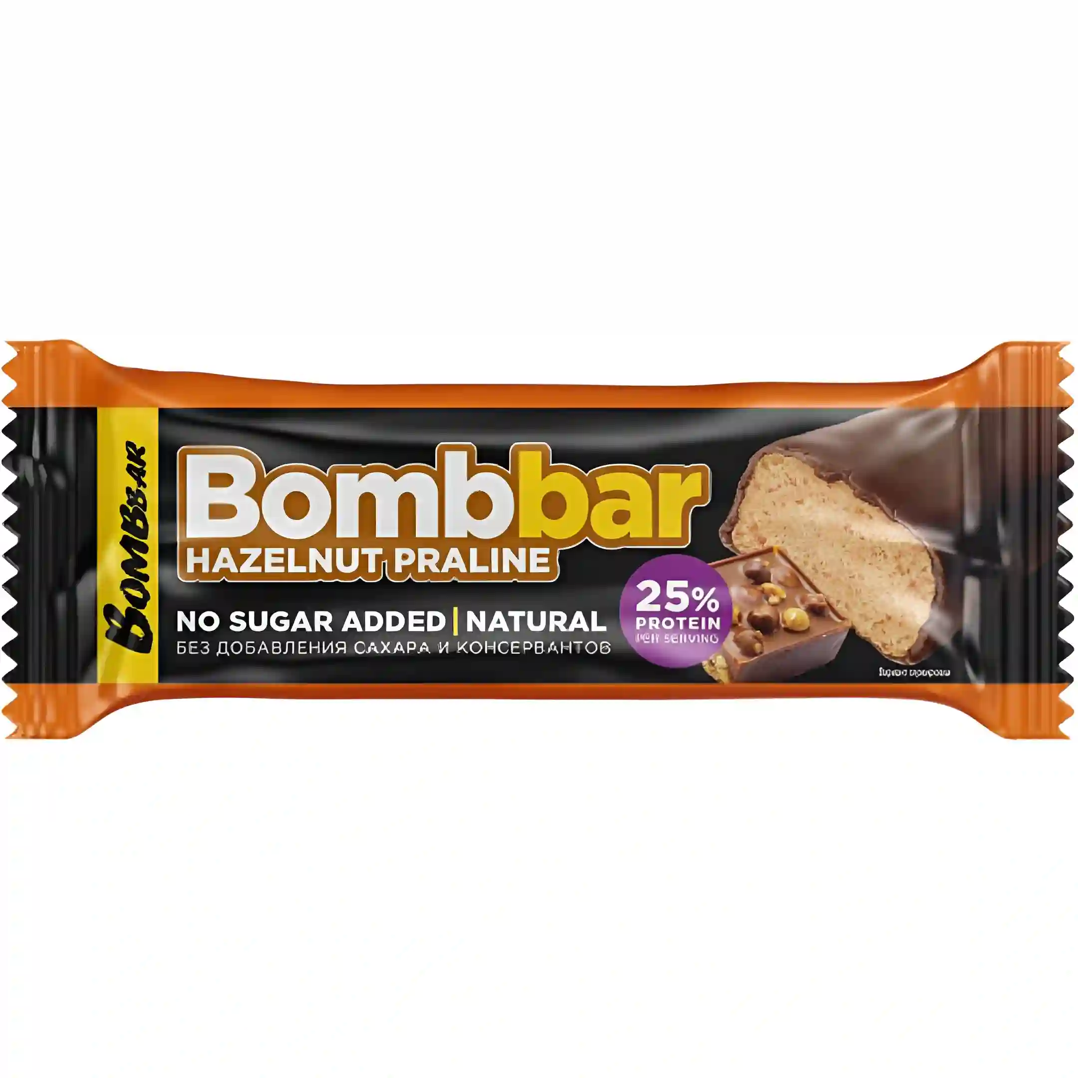 پروتئین بار بمببار با روکش شکلات و پرالین...