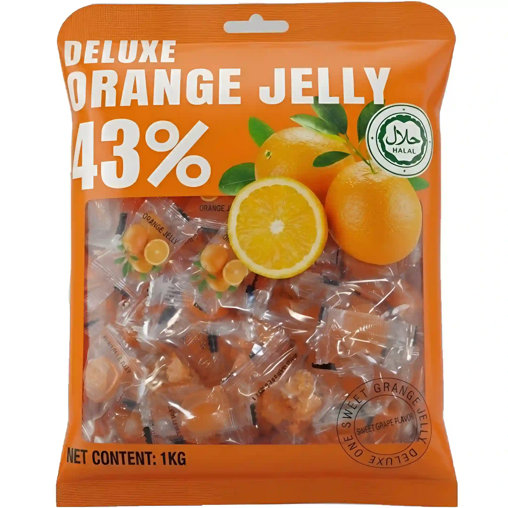 پاستیل دیلوکس Deluxe Orange Jelly حاوی 43% میوه...
