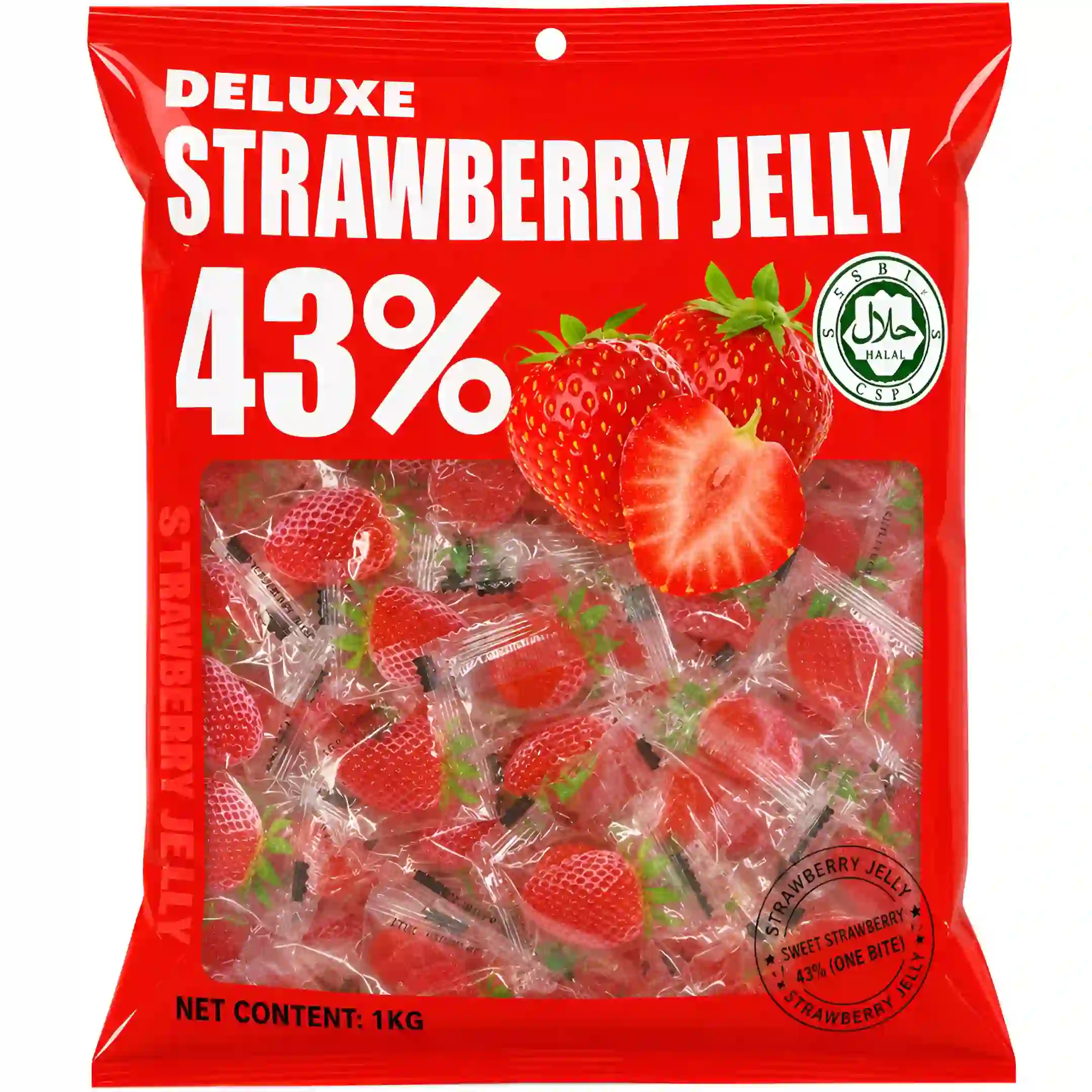 پاستیل دیلوکس Deluxe Strawberry Jelly حاوی 43% میوه...