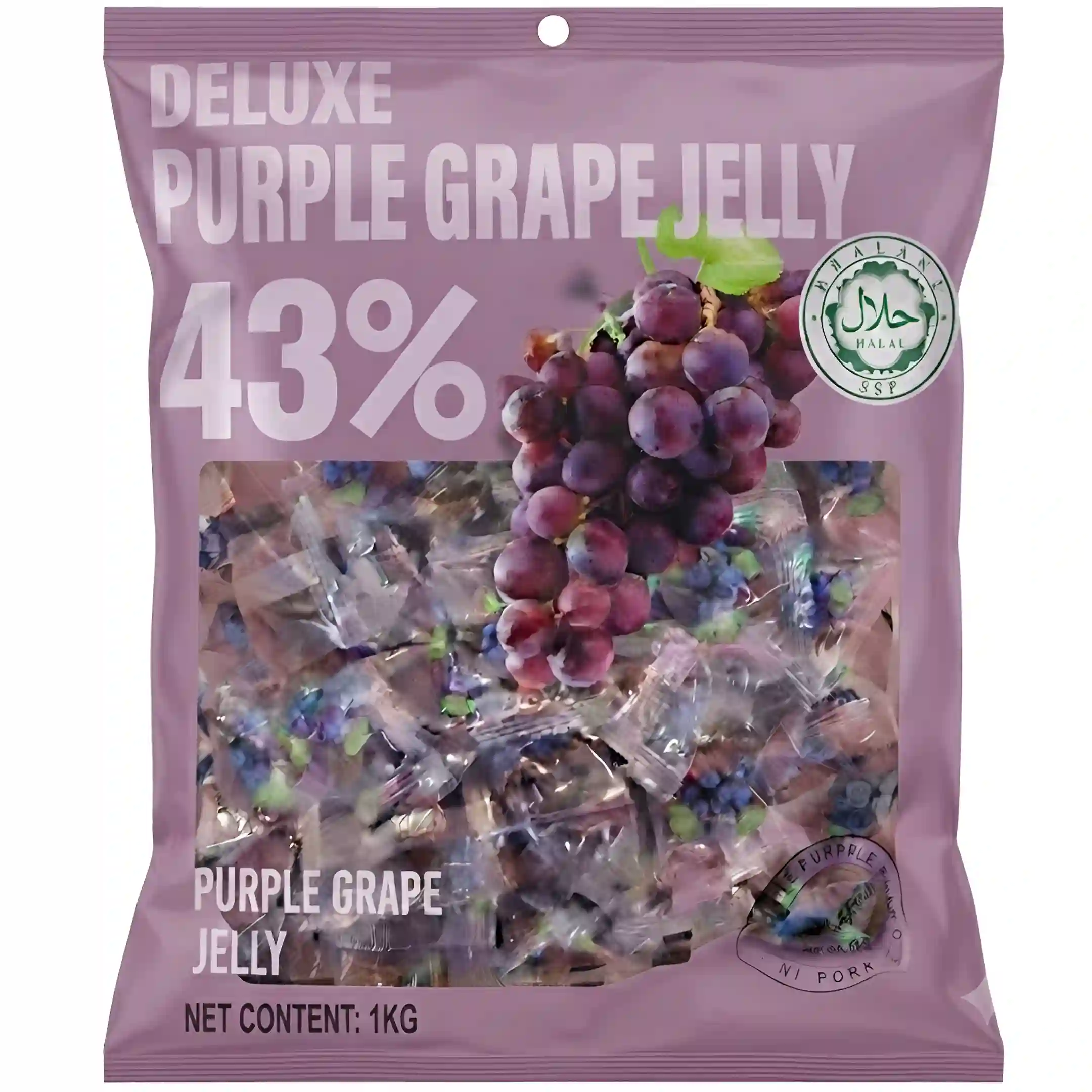 پاستیل دیلوکس Deluxe Purple Grape Jelly حاوی 43%...