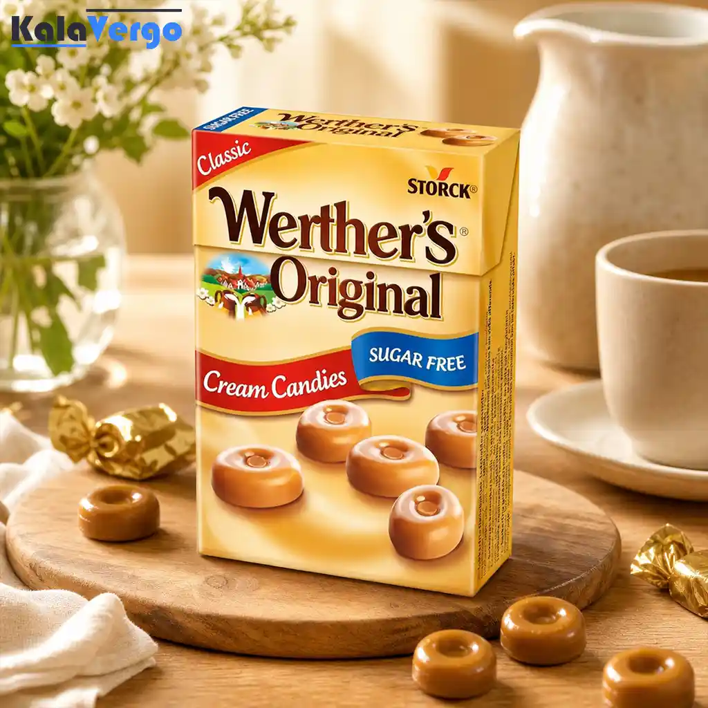 آبنبات بدون قند وردرز اورجینال Werther’s Original Sugar Free وزن 42 گرم