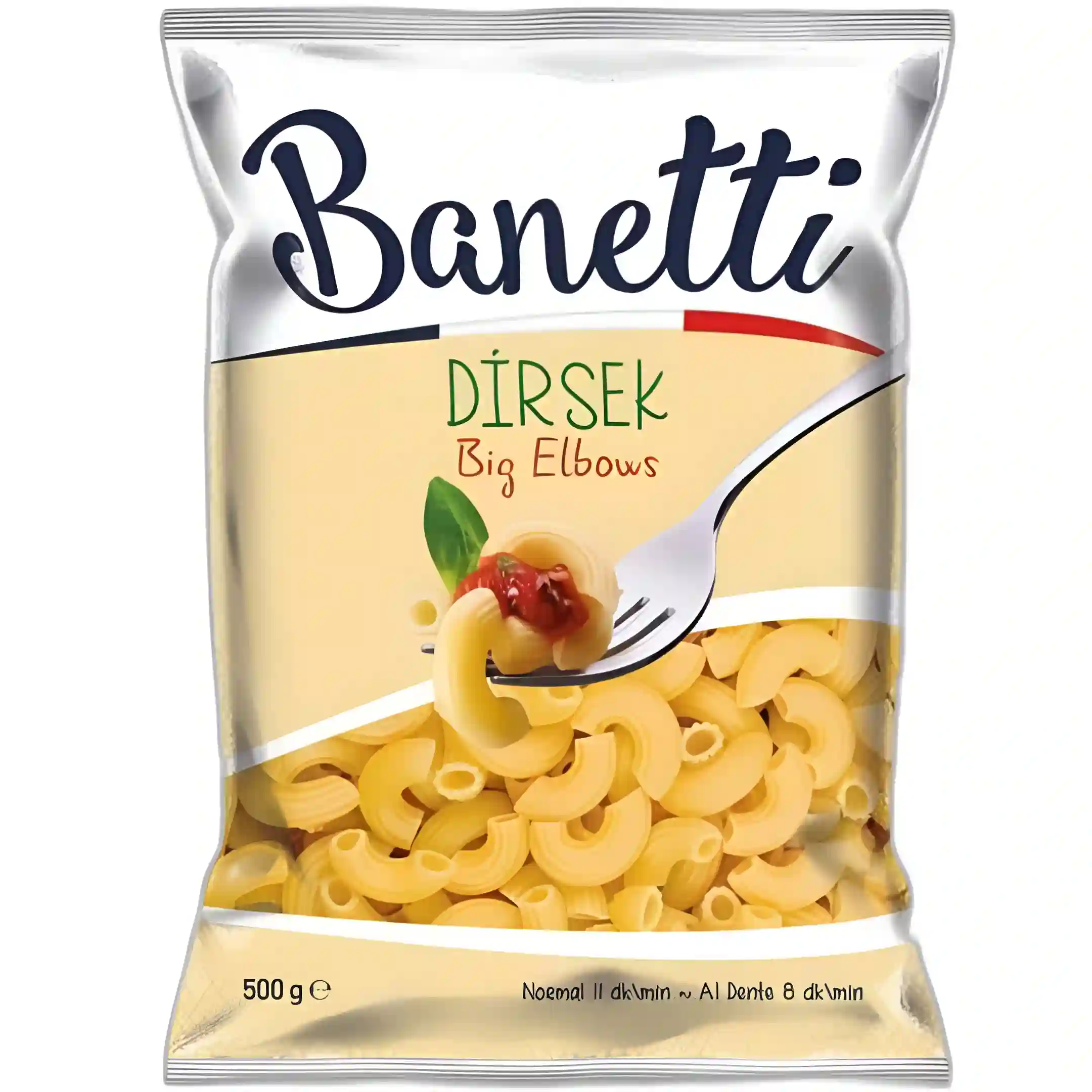 ماکارونی فرمی خمیده آرنجی بانتی Banetti Dirsek بسته ۵۰۰ گرمی