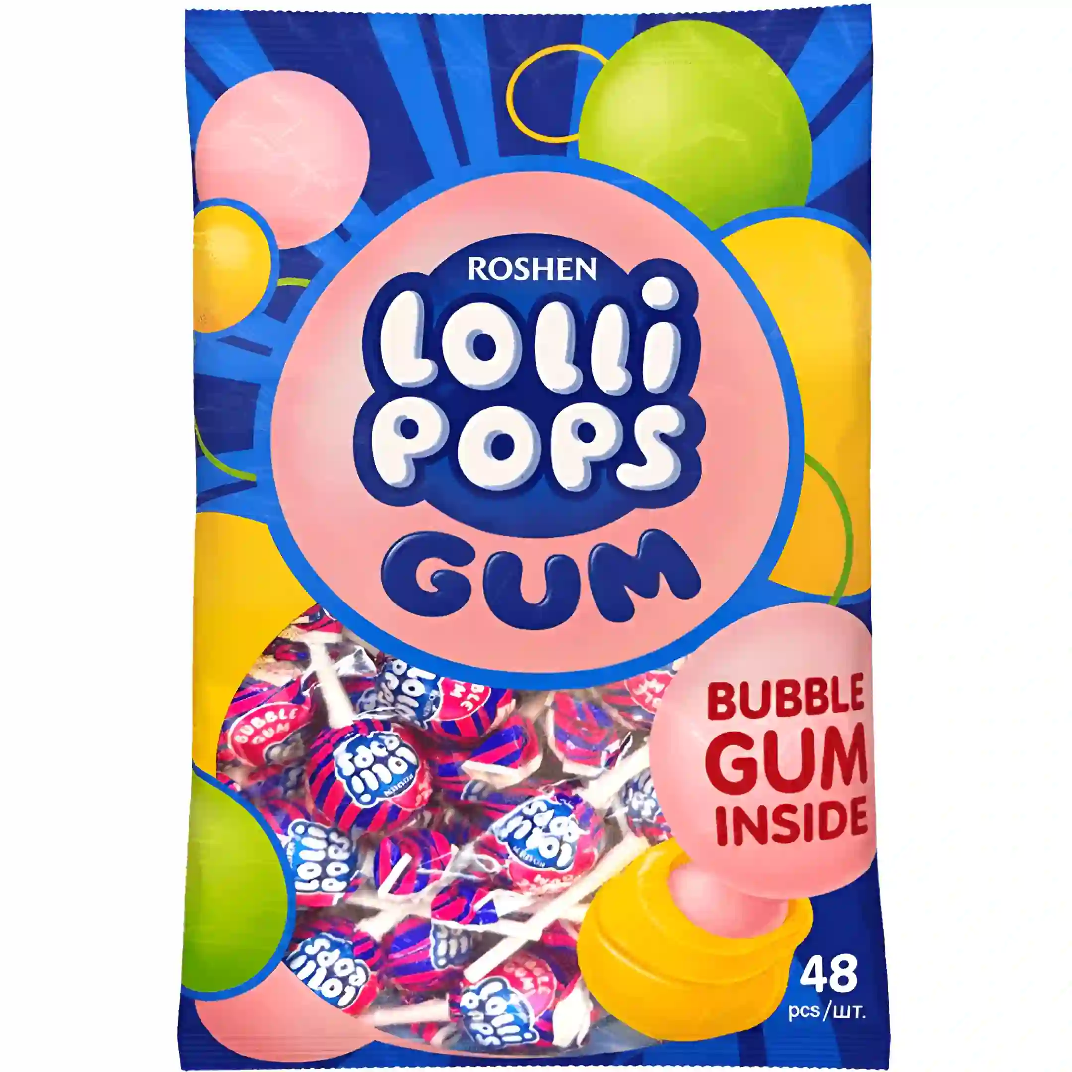 آبنبات چوبی آدامسی روشن لالی پاپس Roshen Lolli...