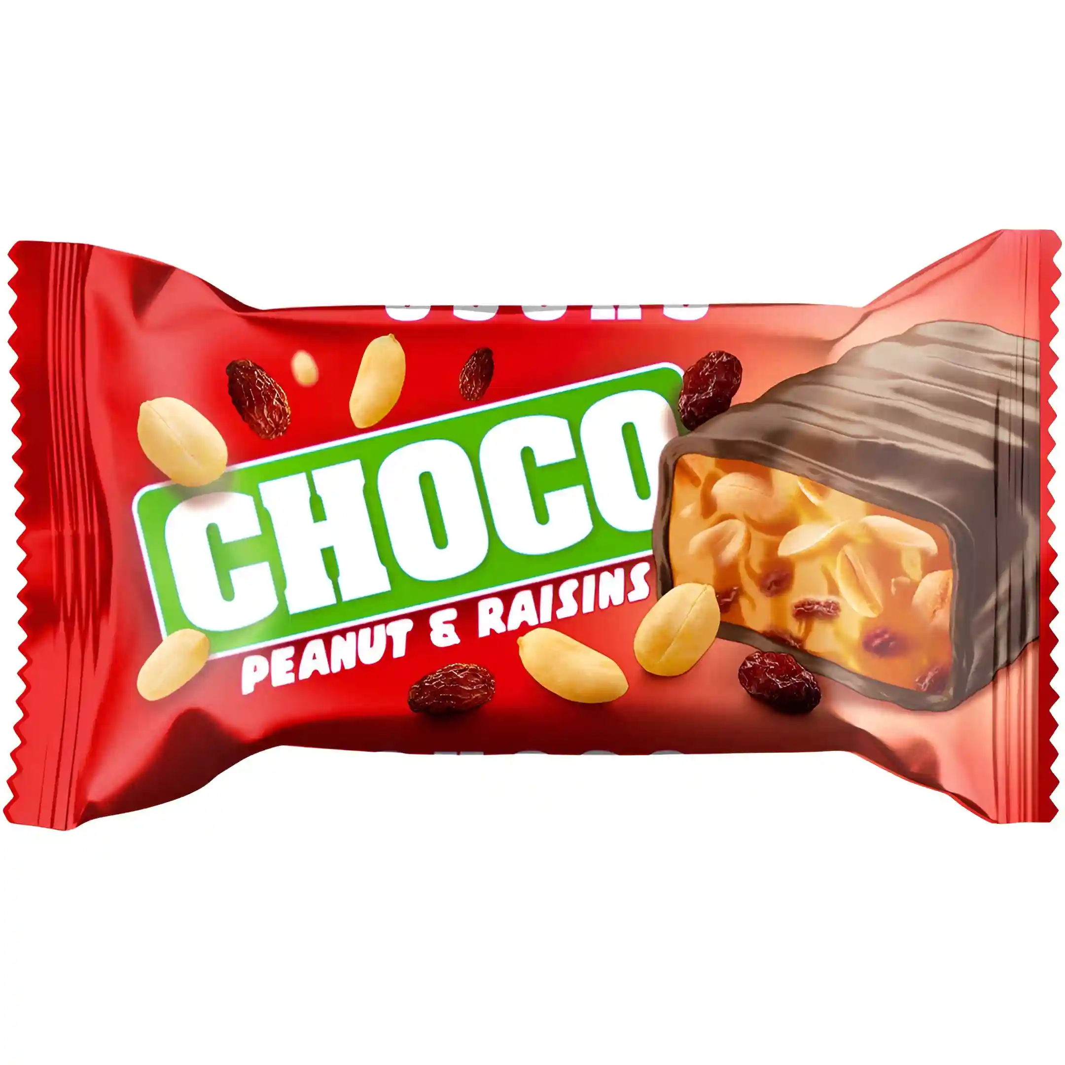 شکلات پذیرایی اولدوز چوکو مغزدار کشمش و بادام زمینی Ulduz Choco بسته 1 کیلویی