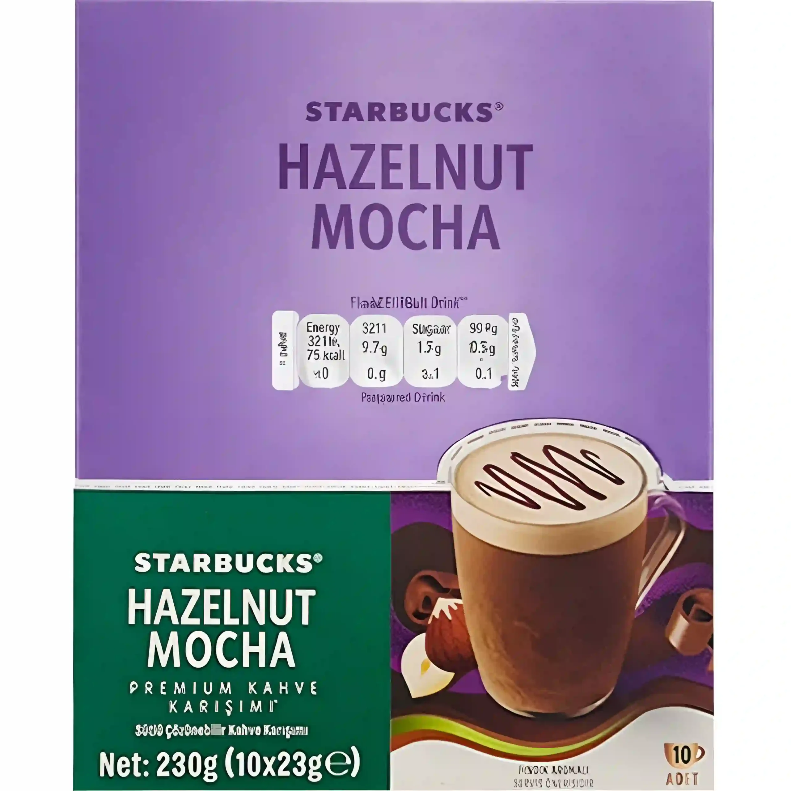قهوه فوری استارباکس مدل موکا فندقی Starbucks Hazelnut Mocha بسته 10 عددی