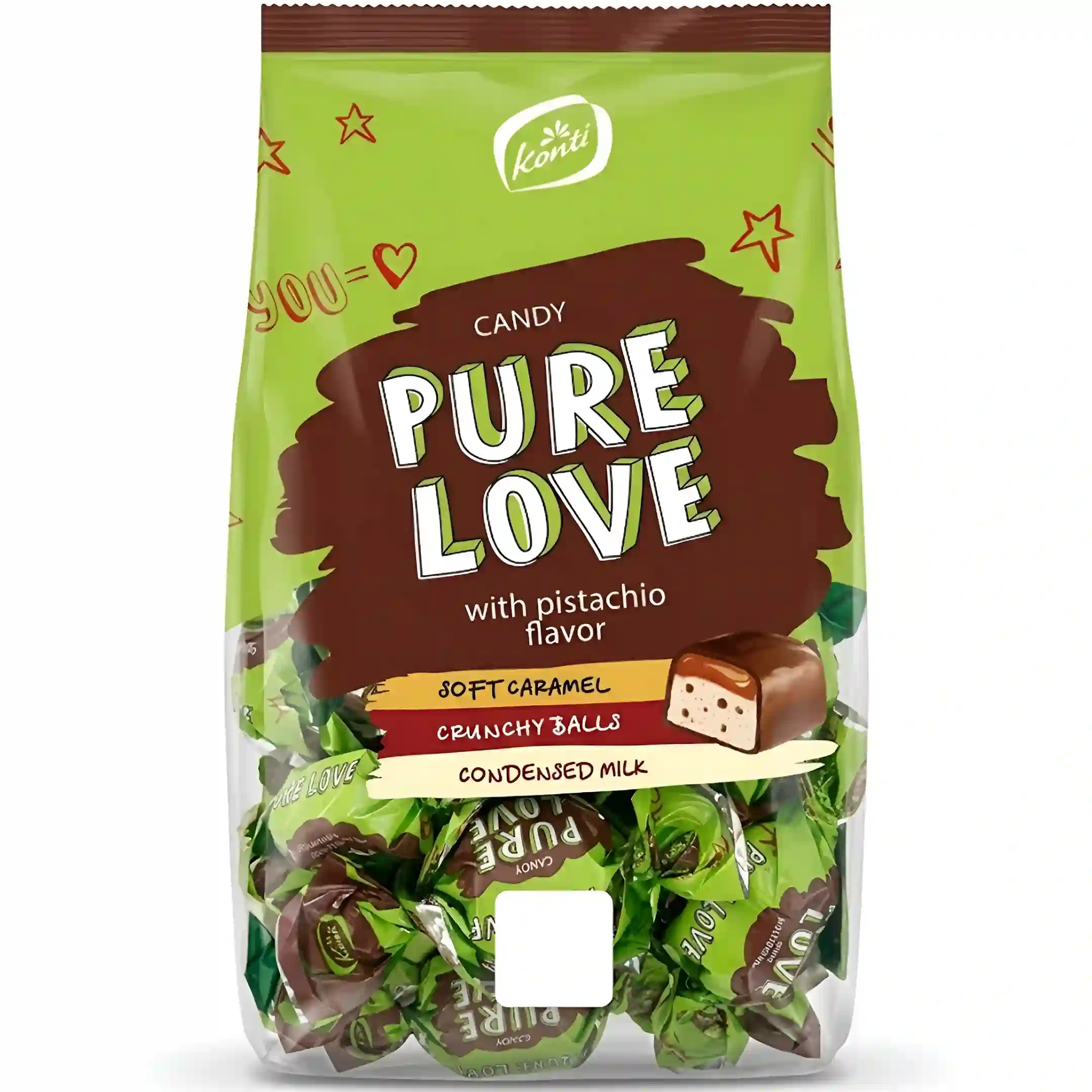 شکلات کنتی Konti مدل Pure Love با کرم...