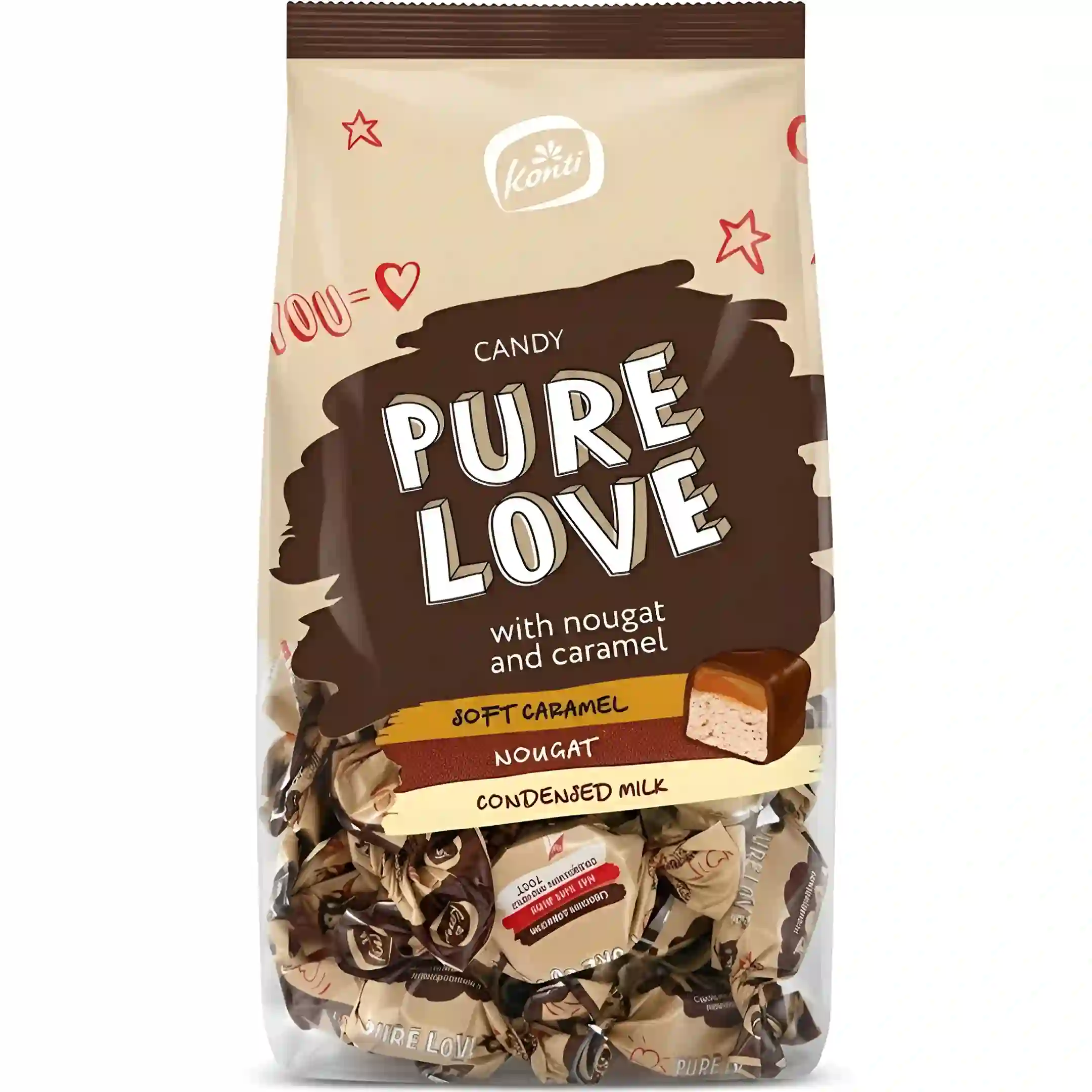 شکلات کنتی Konti مدل Pure Love با کرم...