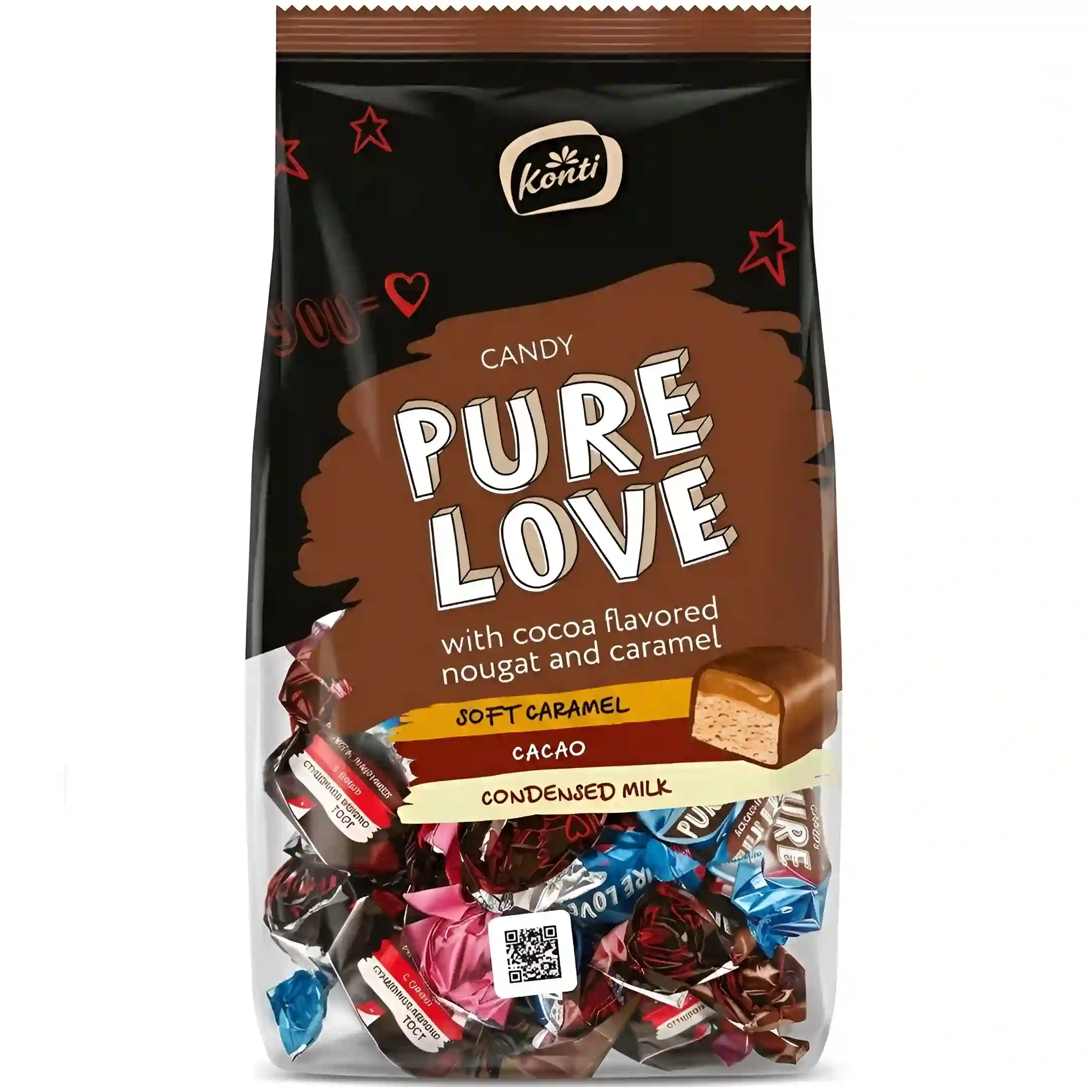 شکلات کنتی Konti مدل Pure Love با کرم...