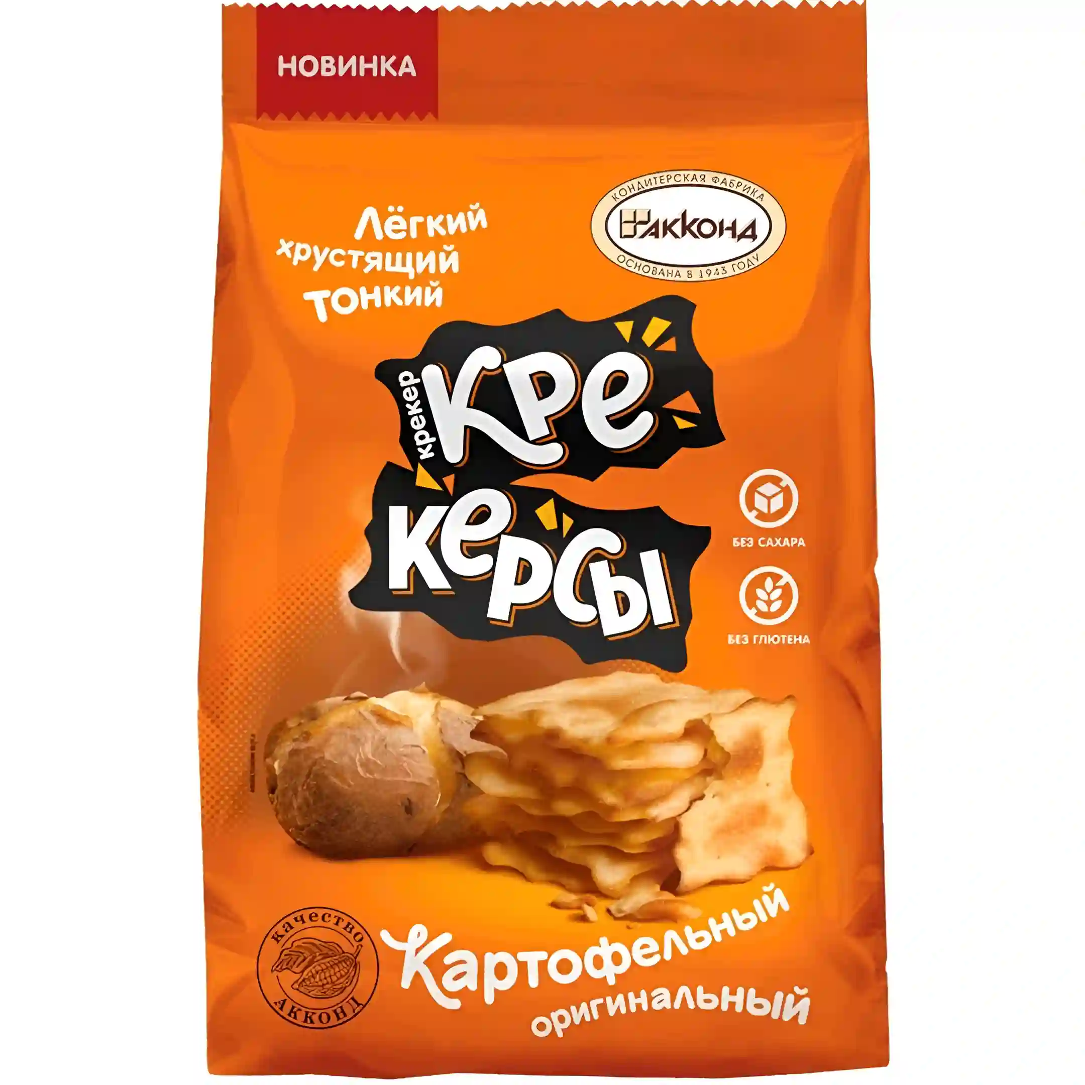 کراکر آکوند با طعم سیب زمینی Akkond Крекерсы وزن ۱5۰ گرم
