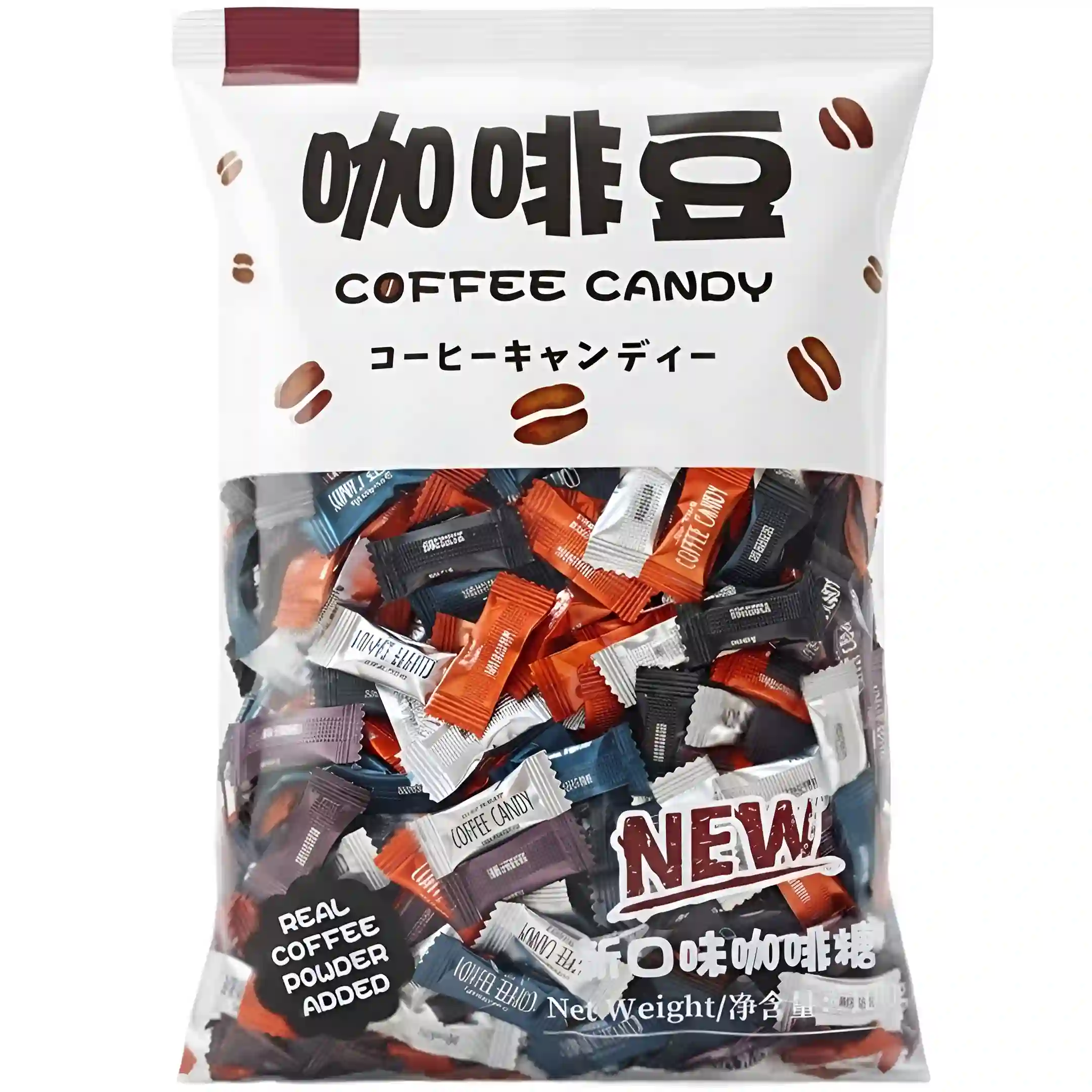 قرص قهوه کافی کندی با طعم میکس Coffee Candy بسته 1 کیلویی