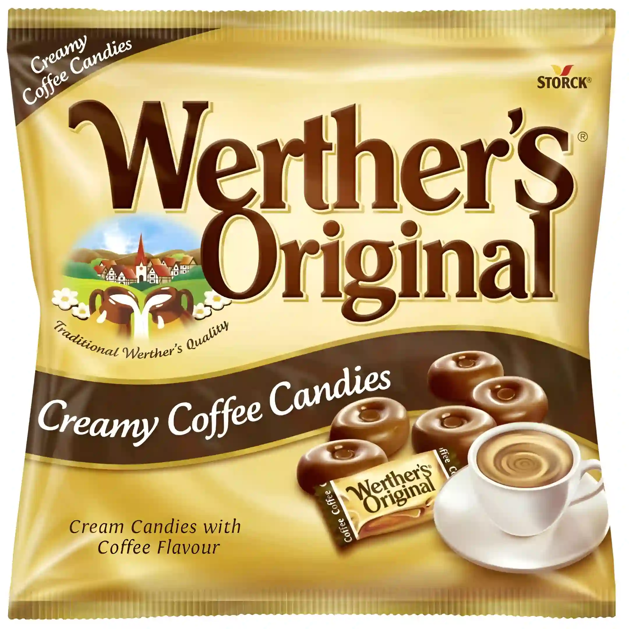 آبنبات وردرز اورجینال با مغز کرم کارامل قهوه Werther’s Original Creamy Coffee Candies بسته 125 گرمی